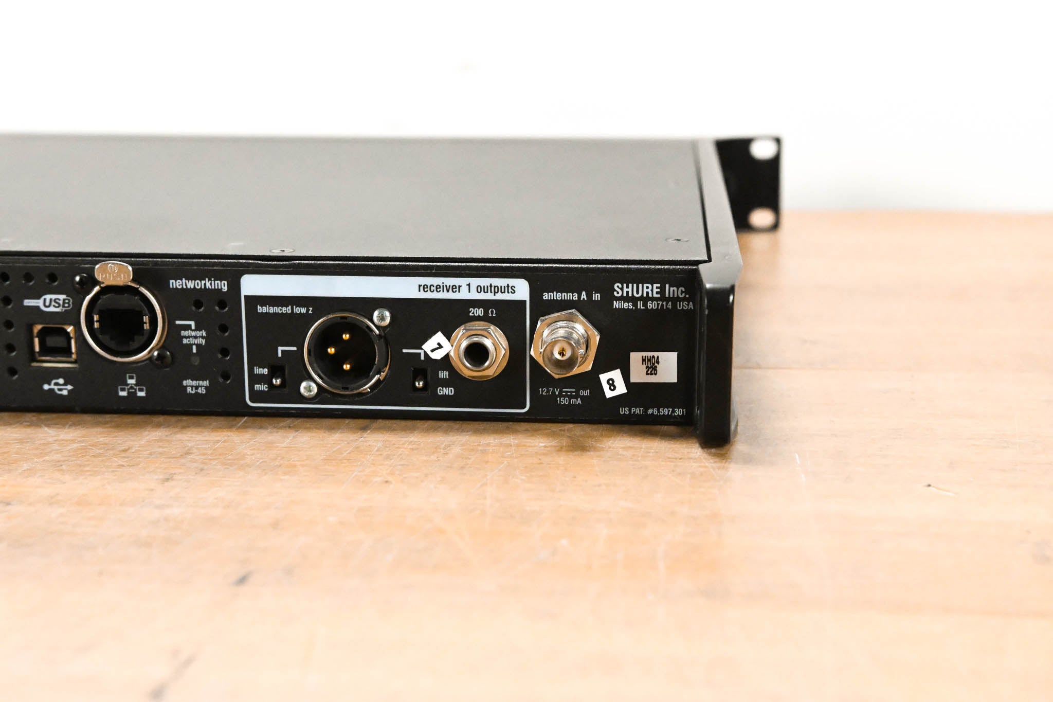 Shure UR4D Wireless Receiver w/ two UR2/SM87A Handheld Transmitters - H4