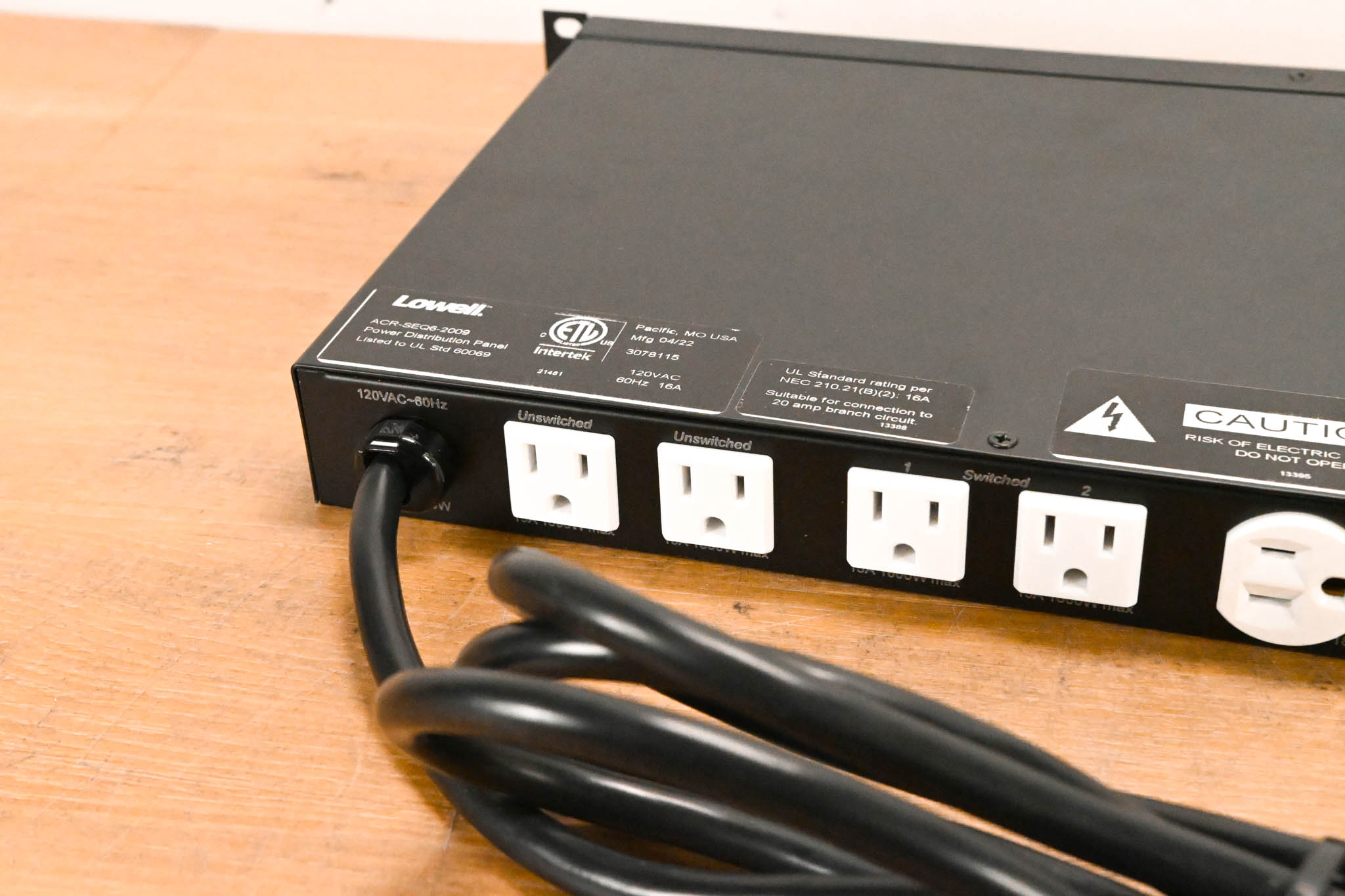 Lowell ACR-SEQ6-2009 15A Rackmount Power Sequencer w/ 9 Outlets & RPC