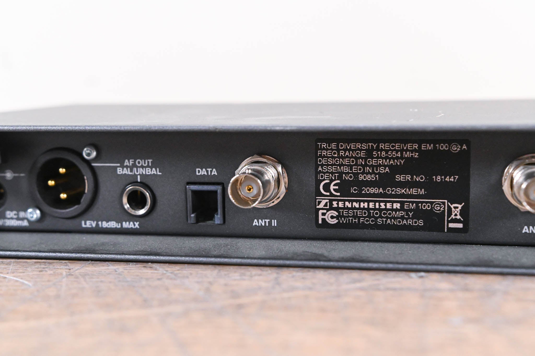 Sennheiser EM 100 G2 Wireless Receiver - 518-554 MHz (NO POWER SUPPLY)