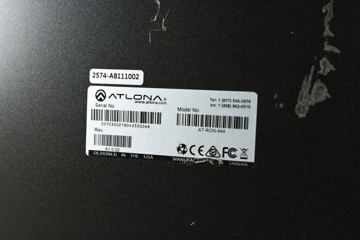 Atlona AT-RON-444 4K/HDR 1x4 HDMI Distribution Amp (NO POWER SUPPLY)