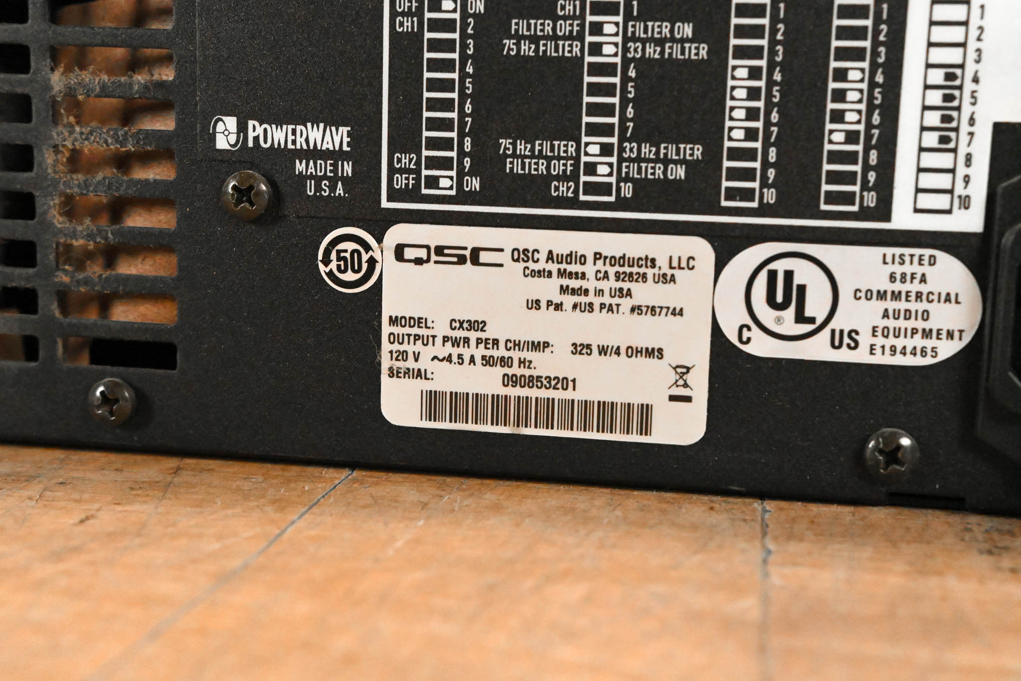 QSC CX302 2-Channel Power Amplifier