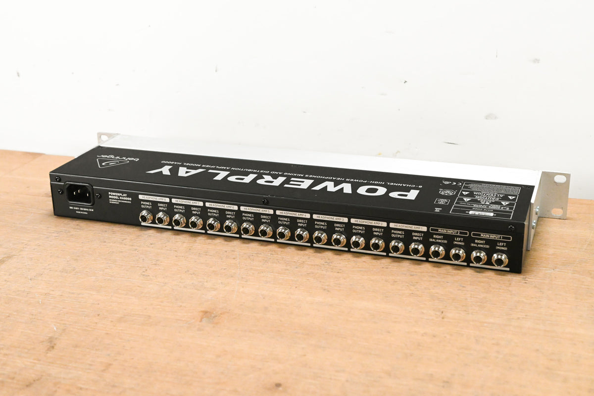 Behringer POWERPLAY HA8000 8-CH Headphone Mixing/Distribution Amplifier