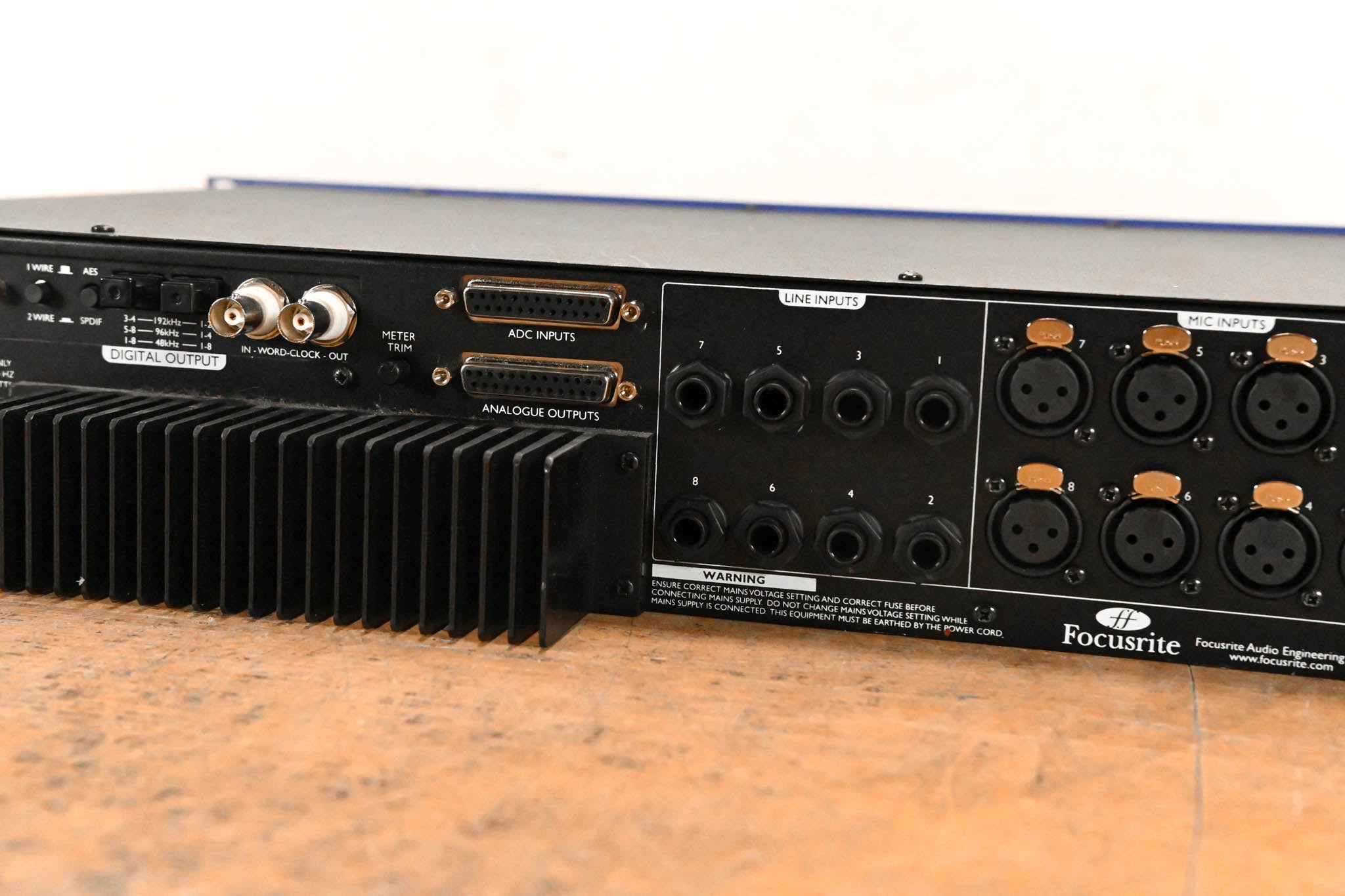 Focusrite ISA828 8-Channel Microphone Preamp w/ Optional Digital Card
