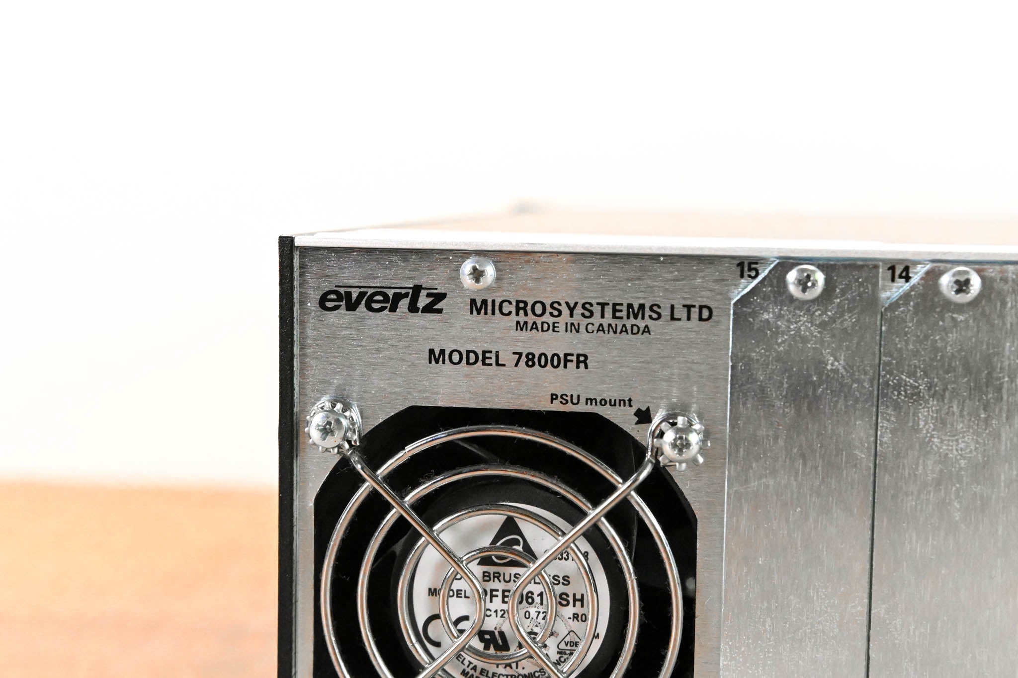 Evertz 7800FR-QT 3U Rack-Mountable Quiet Multiframe