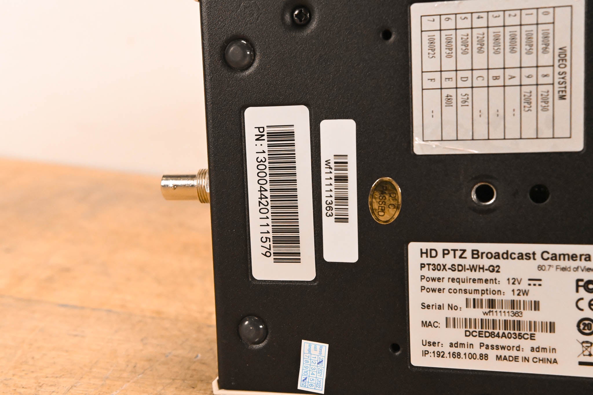 PTZOptics PT30X-SDI-WH-G2 30X-SDI Gen 2 PTZ Camera (NO POWER SUPPLY)