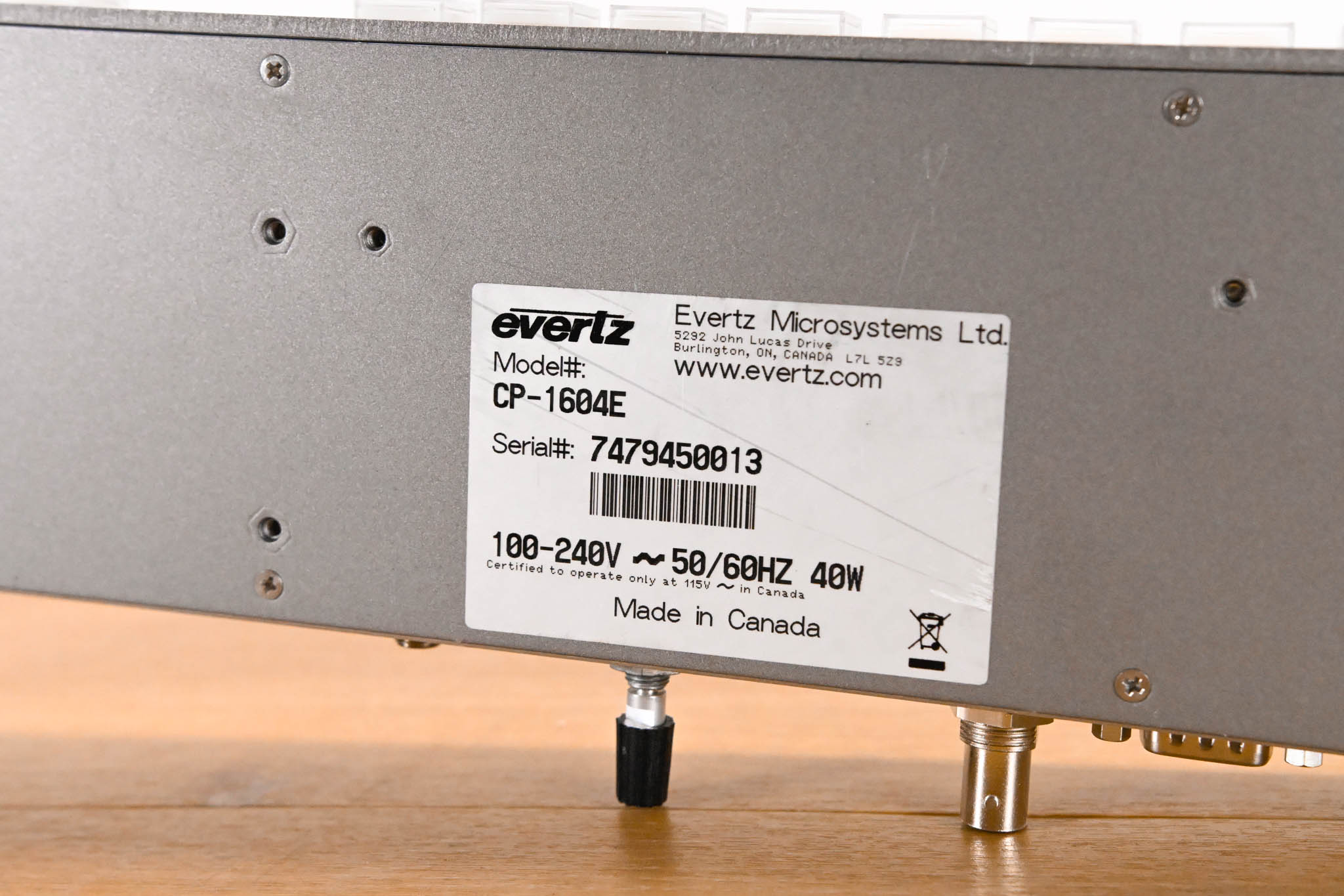 Evertz CP-1604E 20-Button Remote Panel