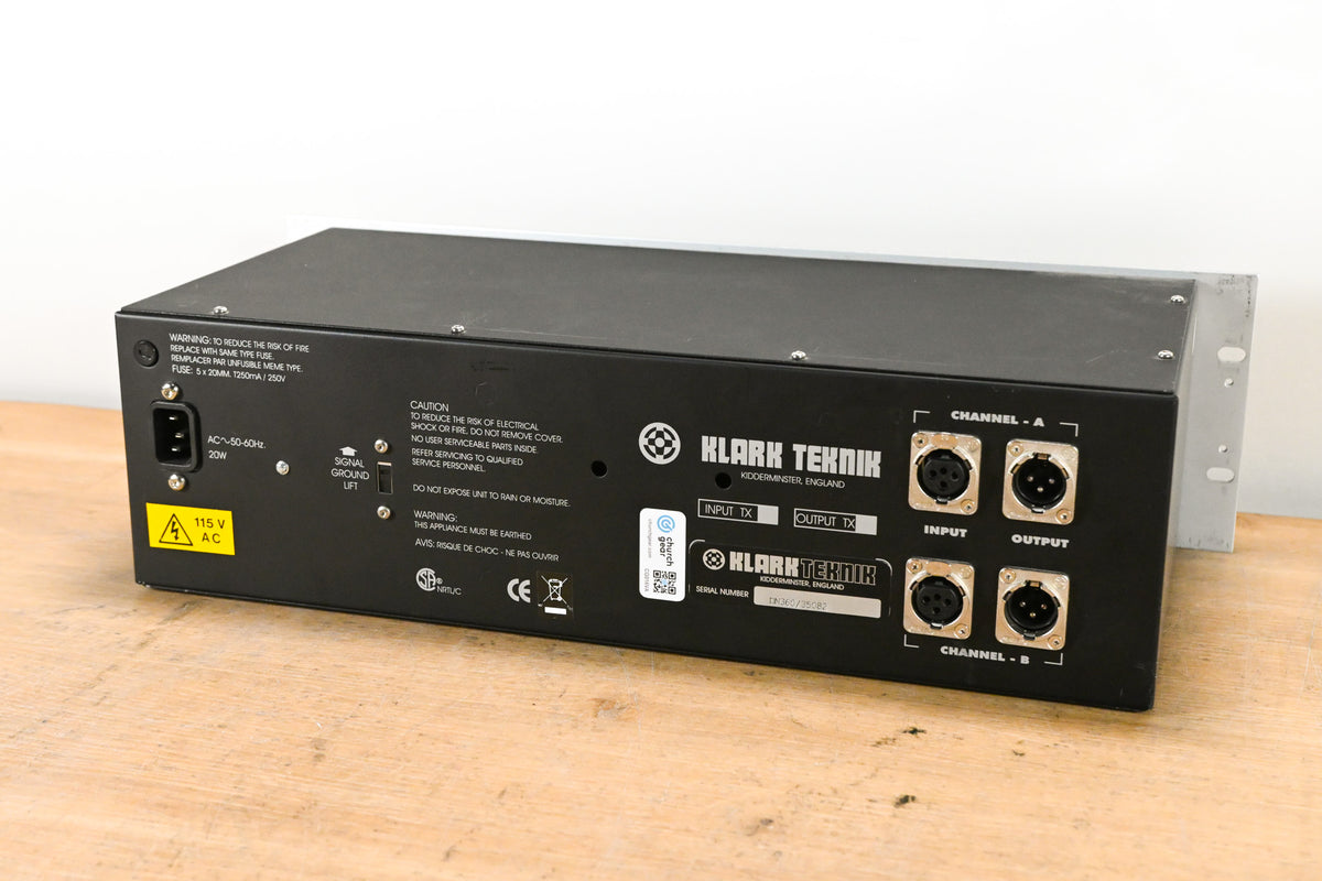 Klark Teknik DN360 2-Channel 30-Band 1/3 Octave Analog Graphic Equalizer