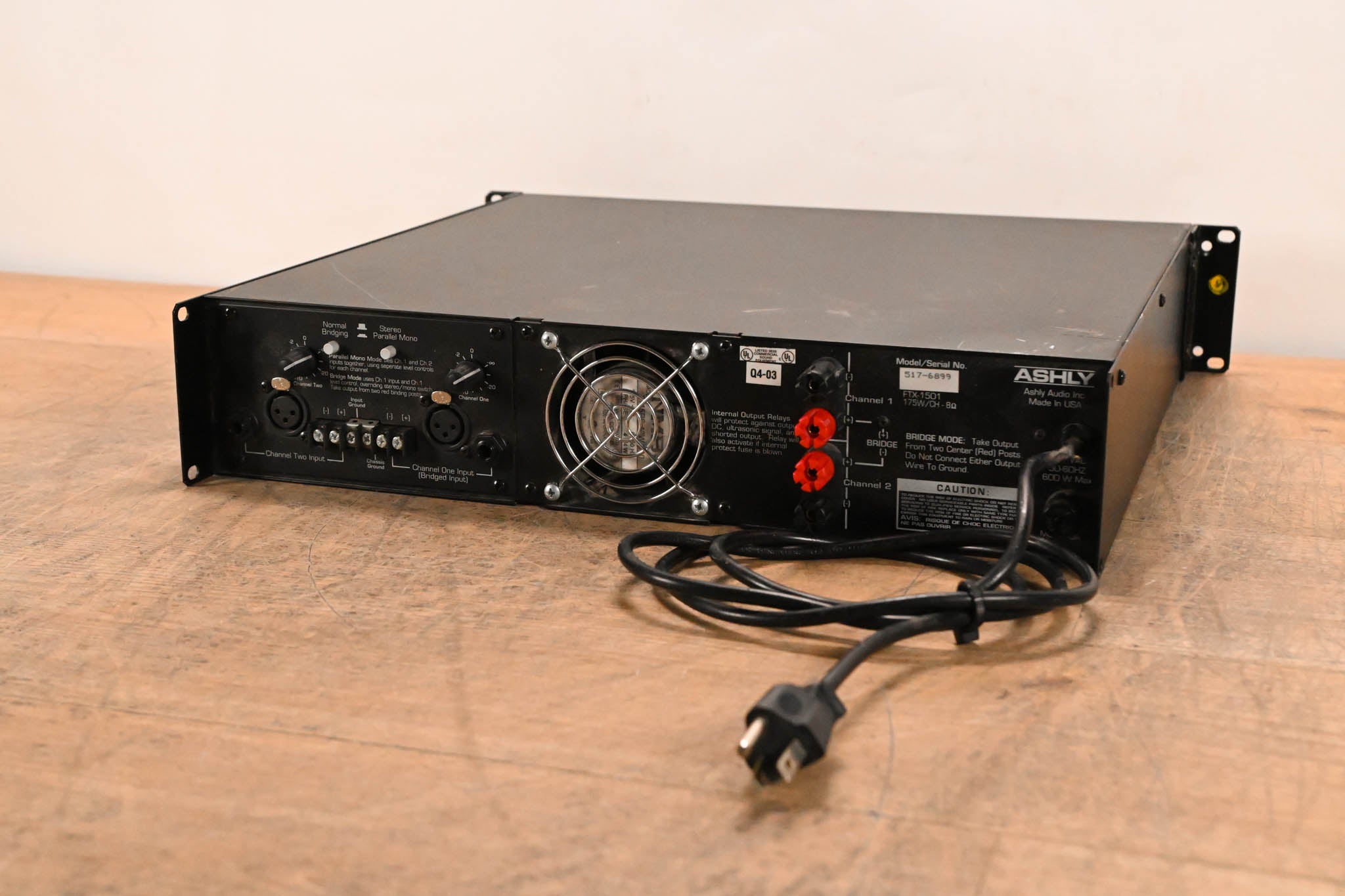 Ashly FTX-1501 FTX Series III Stereo MOSFET Power Amplifier