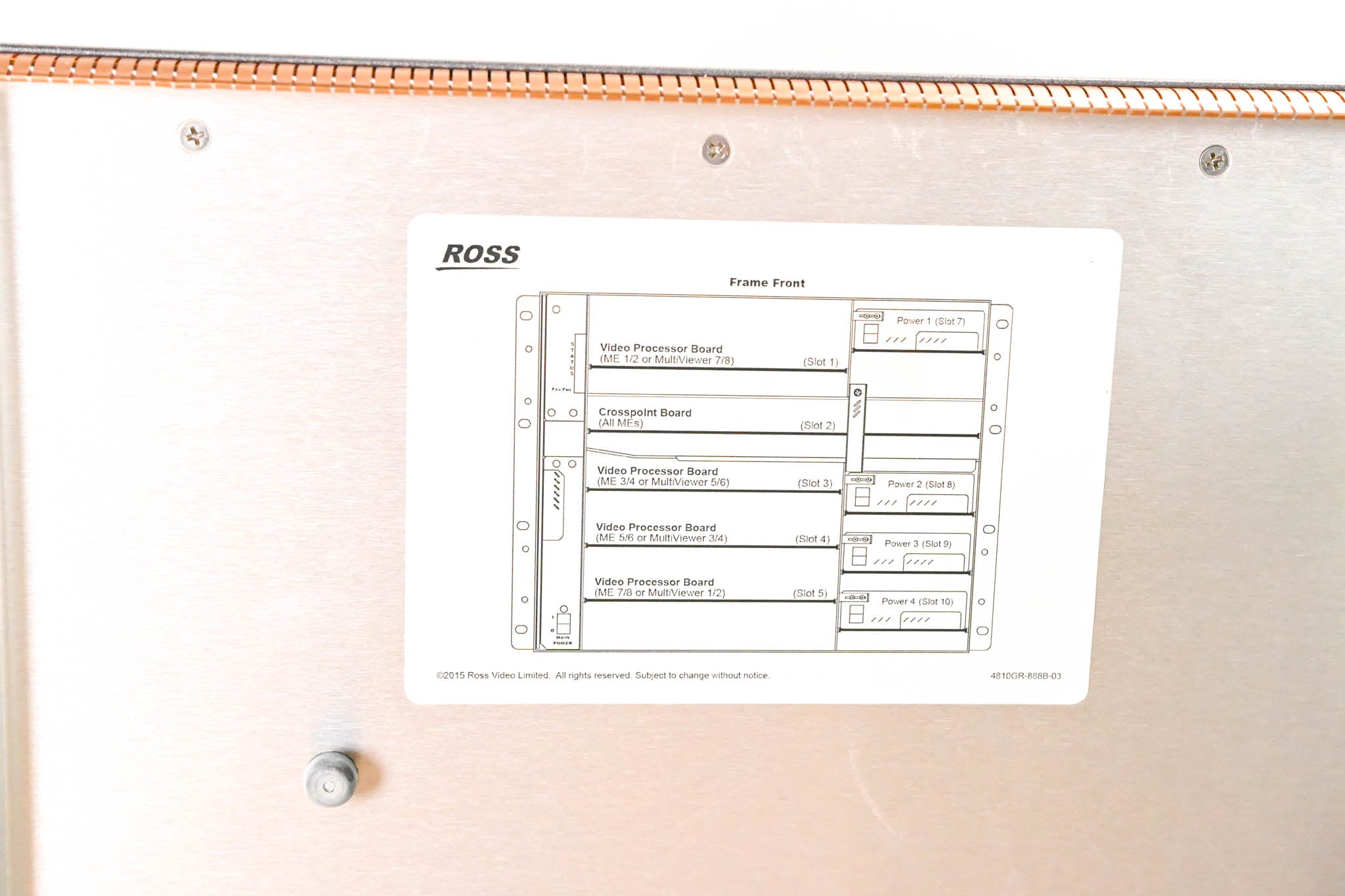 Ross Acuity 8RU Live Production Engine Frame 4 M/E 40x20 I/O