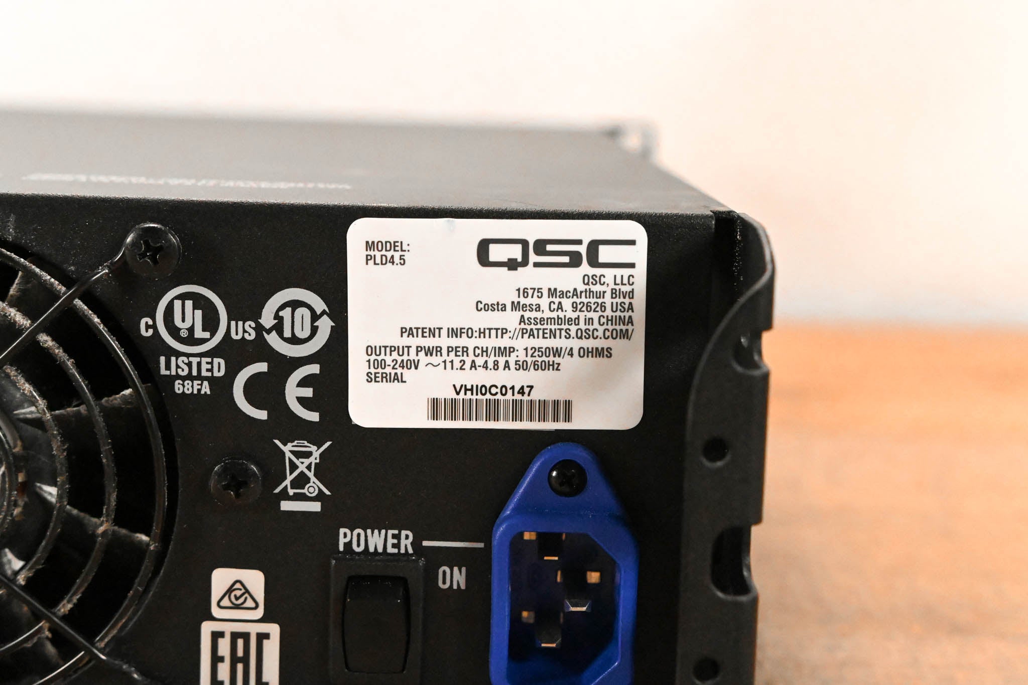 QSC PLD4.5 Four-Channel Power Amplifier with DSP