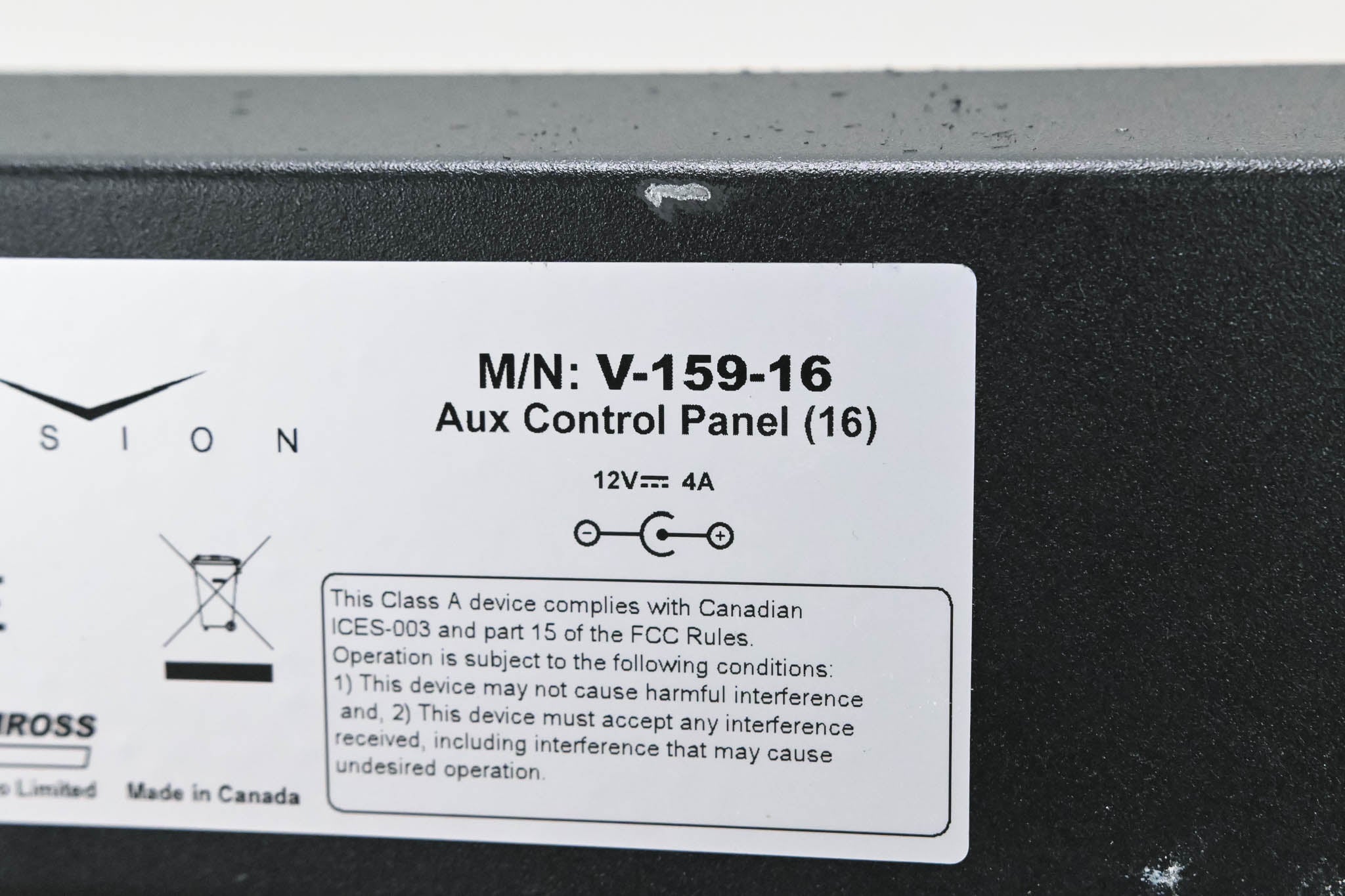 Ross V-159-16 16-Button Auxiliary Control Panel (NO POWER SUPPLY)
