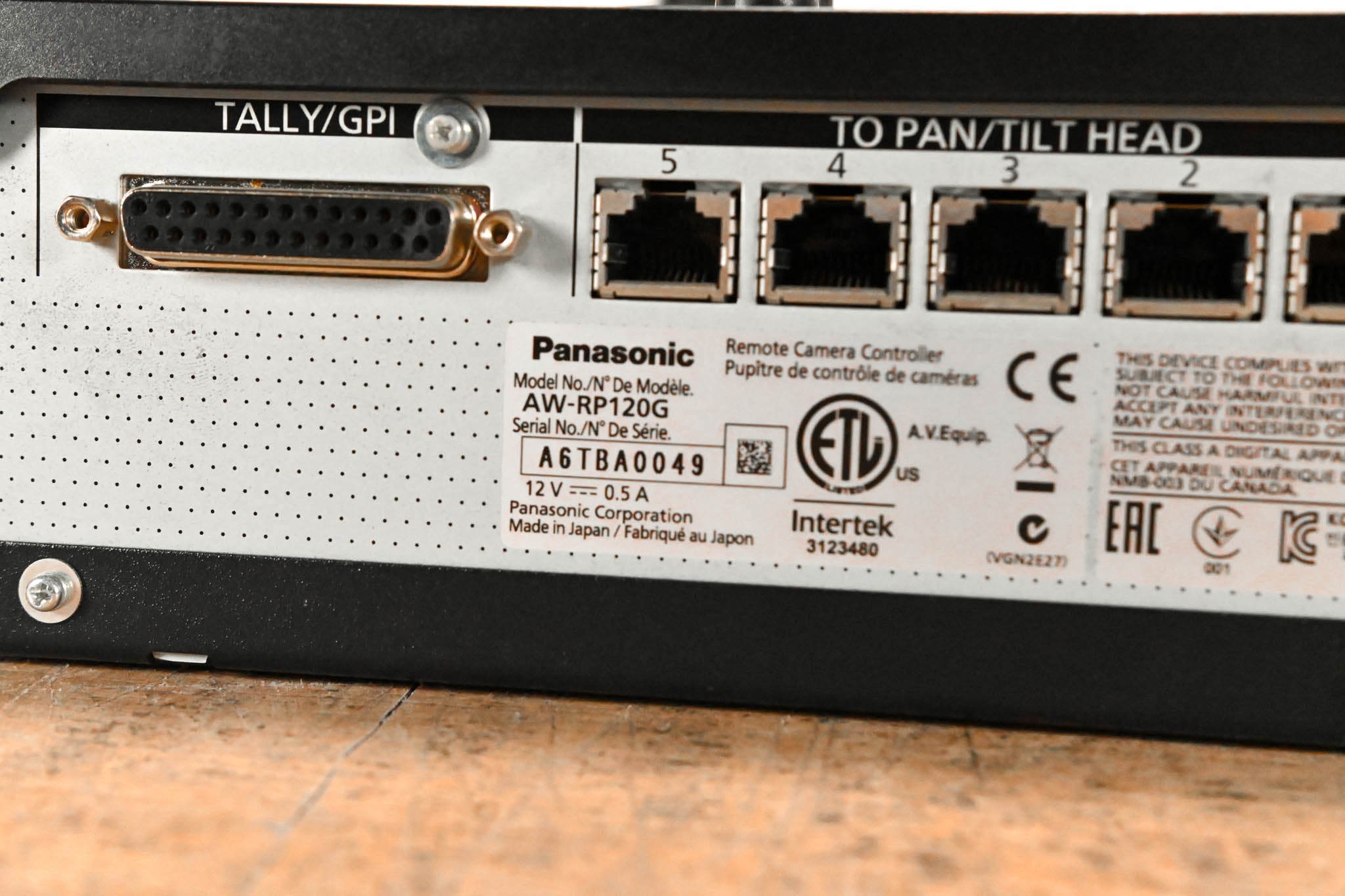 Panasonic AW-RP120G Remote Camera Controller (NO POWER SUPPLY)