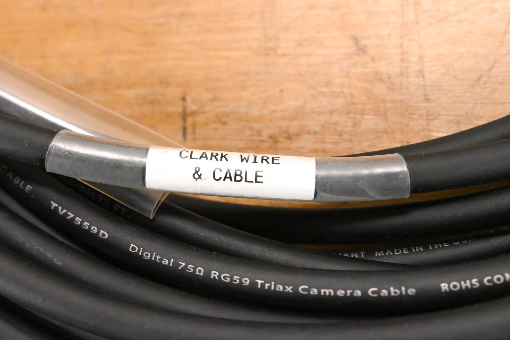 Clark Wire & Cable TV7559D RG59 Triax Broadcast Camera Cable - 75'