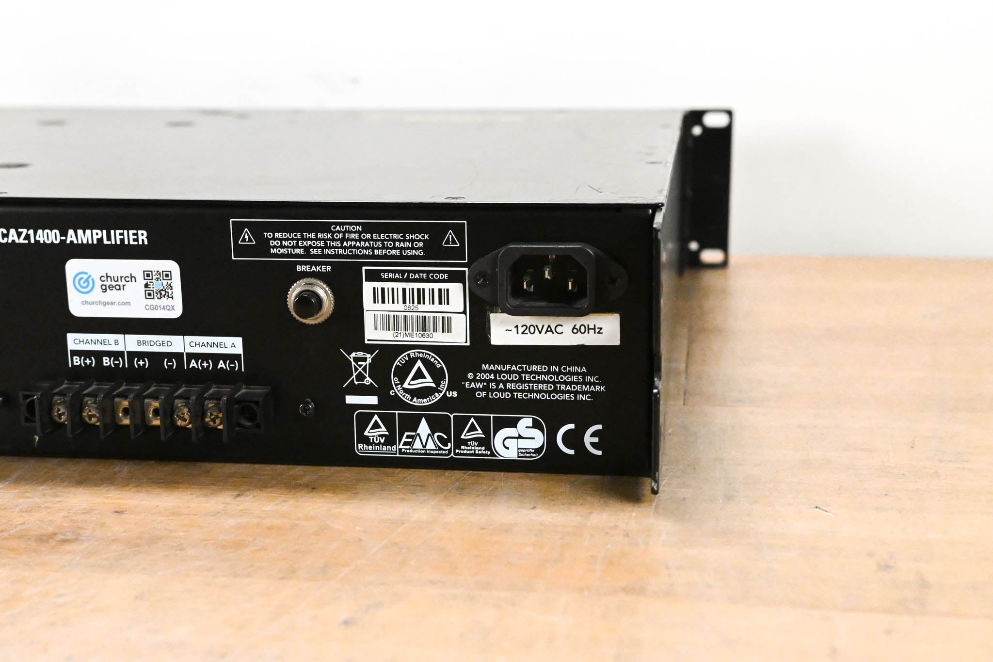 EAW CAZ1400 Stereo Power Amplifier (1400W at 4 Ohms Bridged)