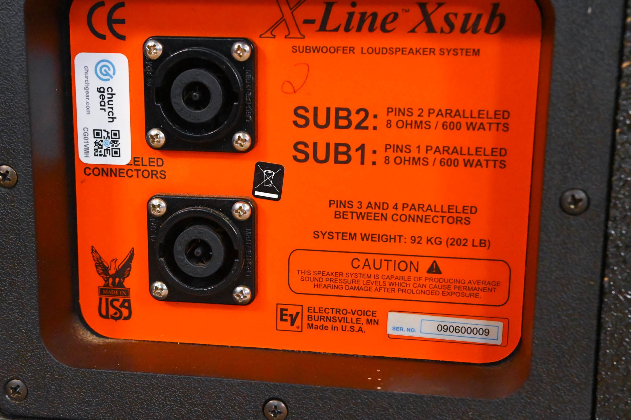 Electro-Voice (EV) Xsub Dual 18" 1200W Subwoofer