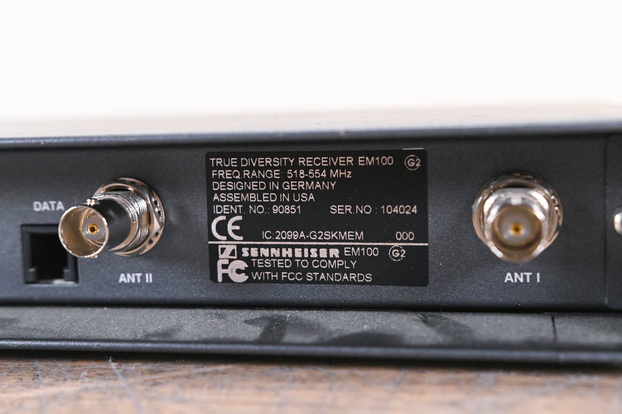 Sennheiser EM 100 G2 Wireless Receiver - 518-554 MHz (NO POWER SUPPLY)