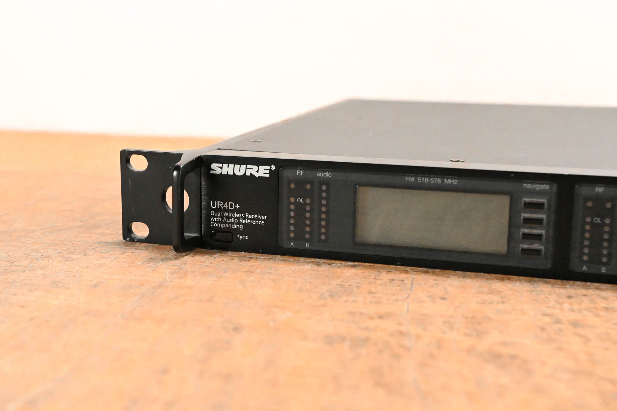 Shure UR4D+ Dual-Channel UHF Wireless Receiver - H4 Band: 518-578 MHz