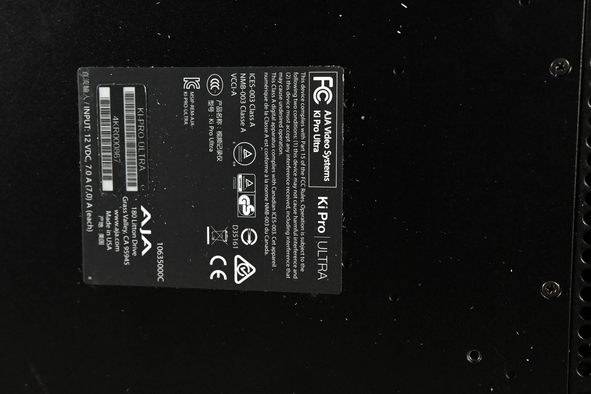 AJA Ki Pro Ultra File Based Recorder/Player