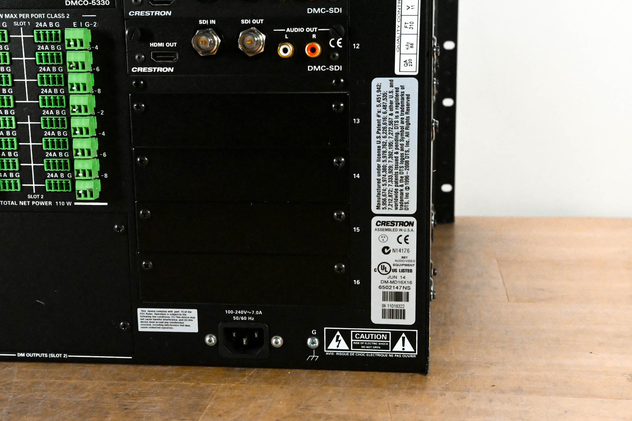 Crestron DM-MD16X16 16x16 DigitalMedia Switcher