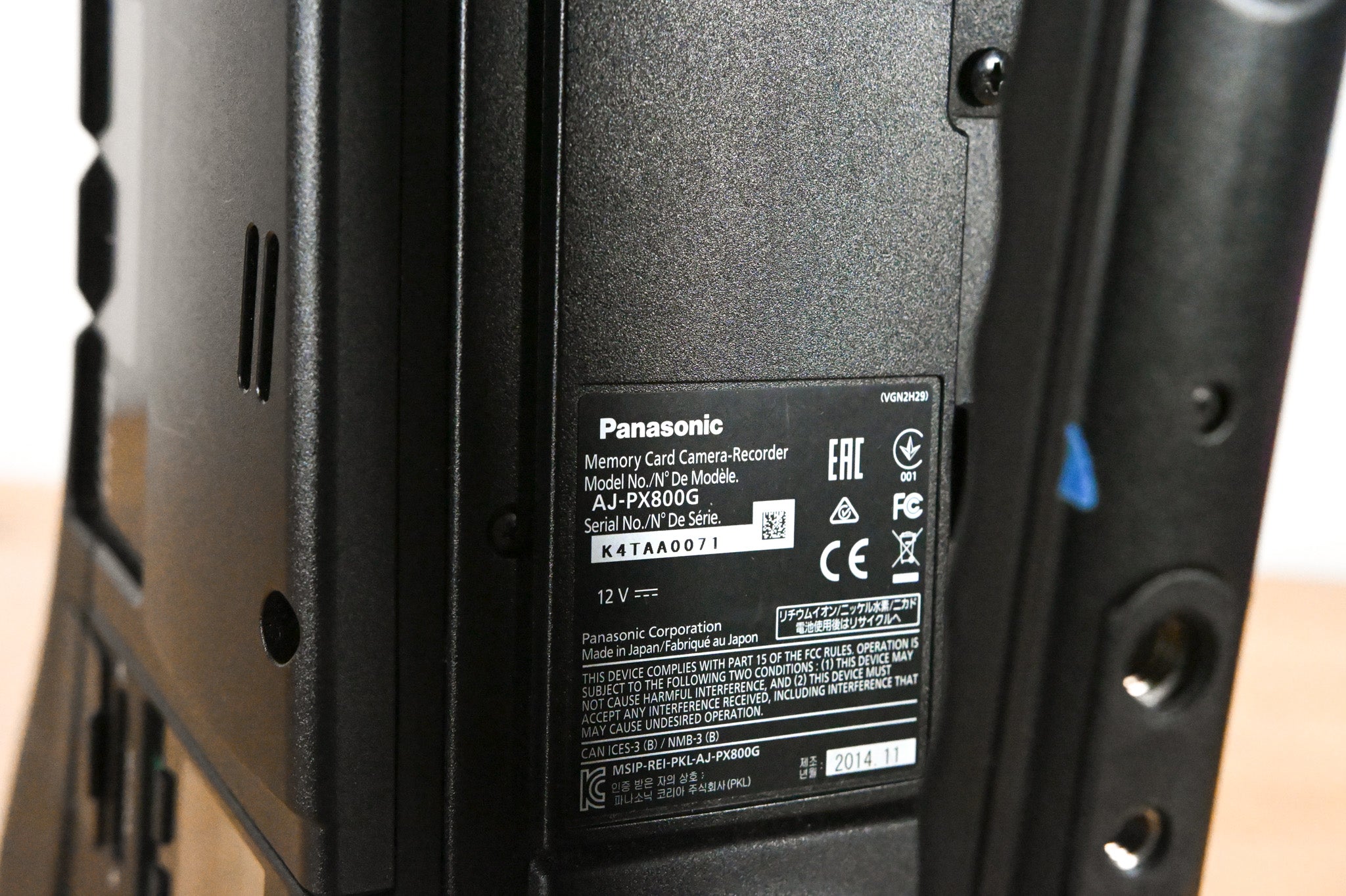 Panasonic AJ-PX800G P2 HD AVC-ULTRA Camcorder