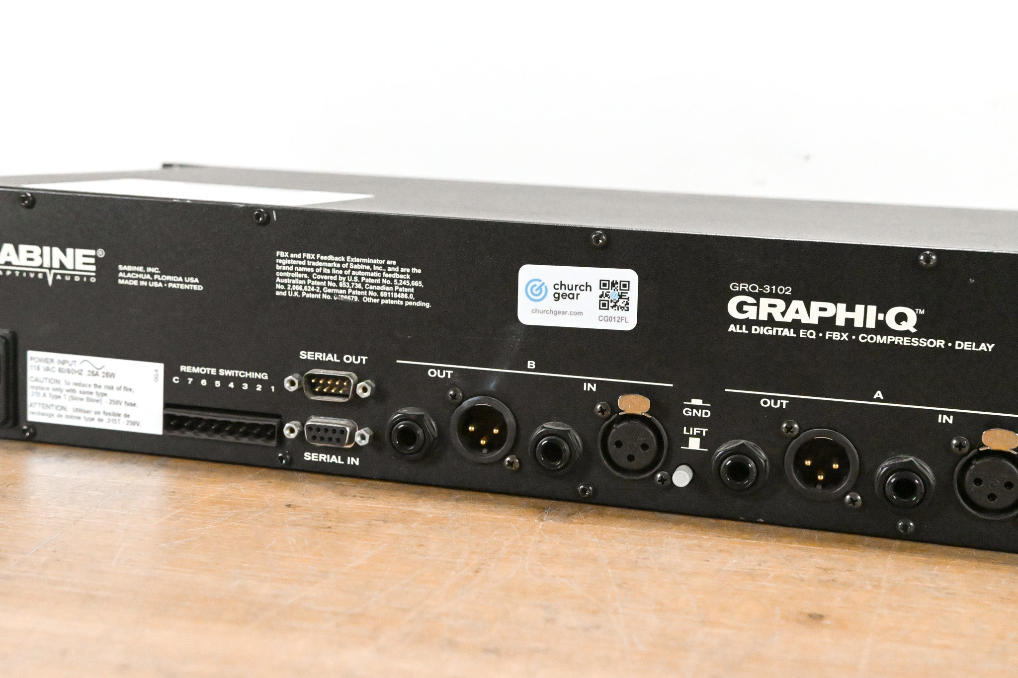 Sabine GRQ-3102 Graphi-Q Digital 2 Channel EQ, Compressor, Delay
