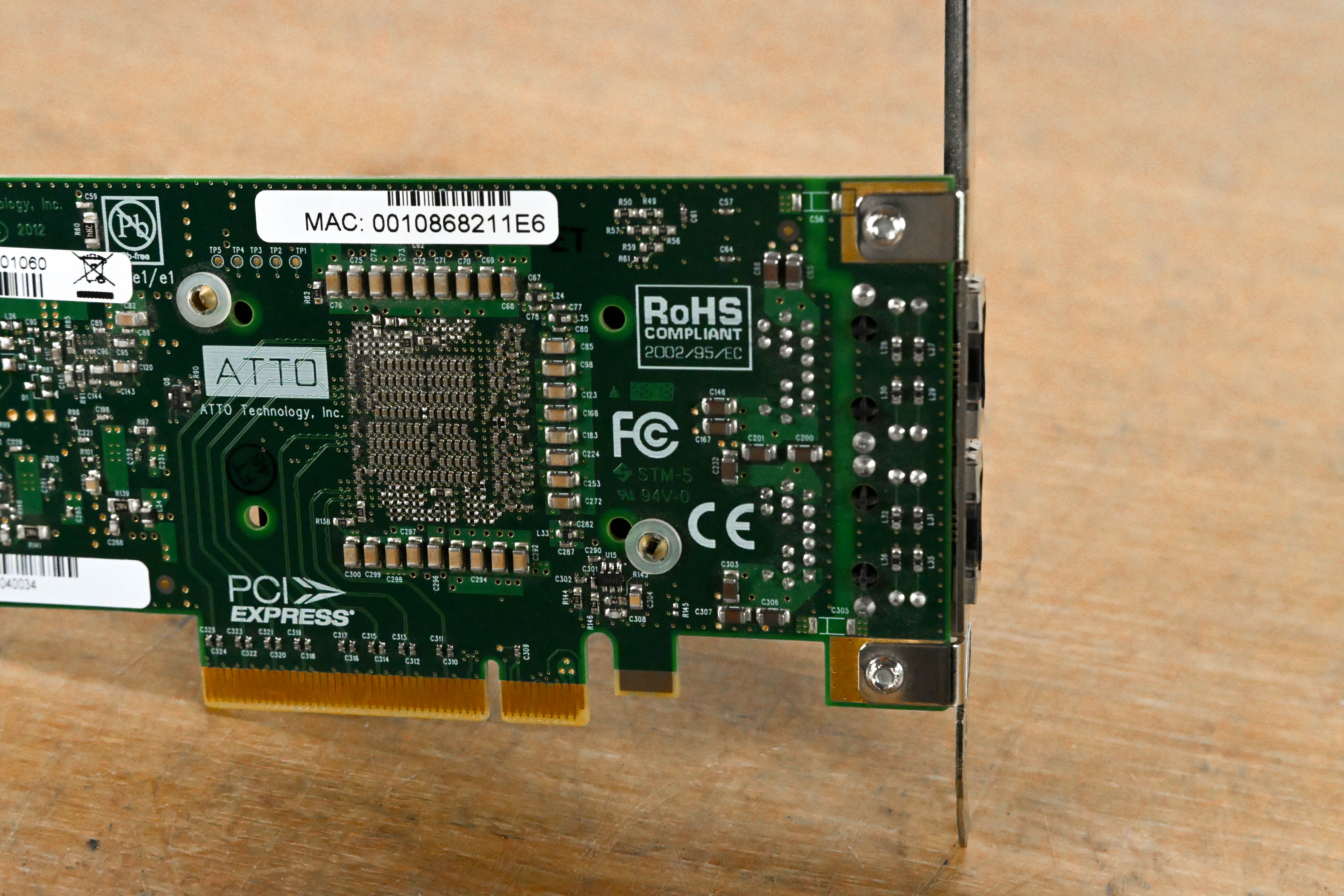 atto Technologies FastFrame NT12 Dual Port PCIe 2.0 Network Adapter