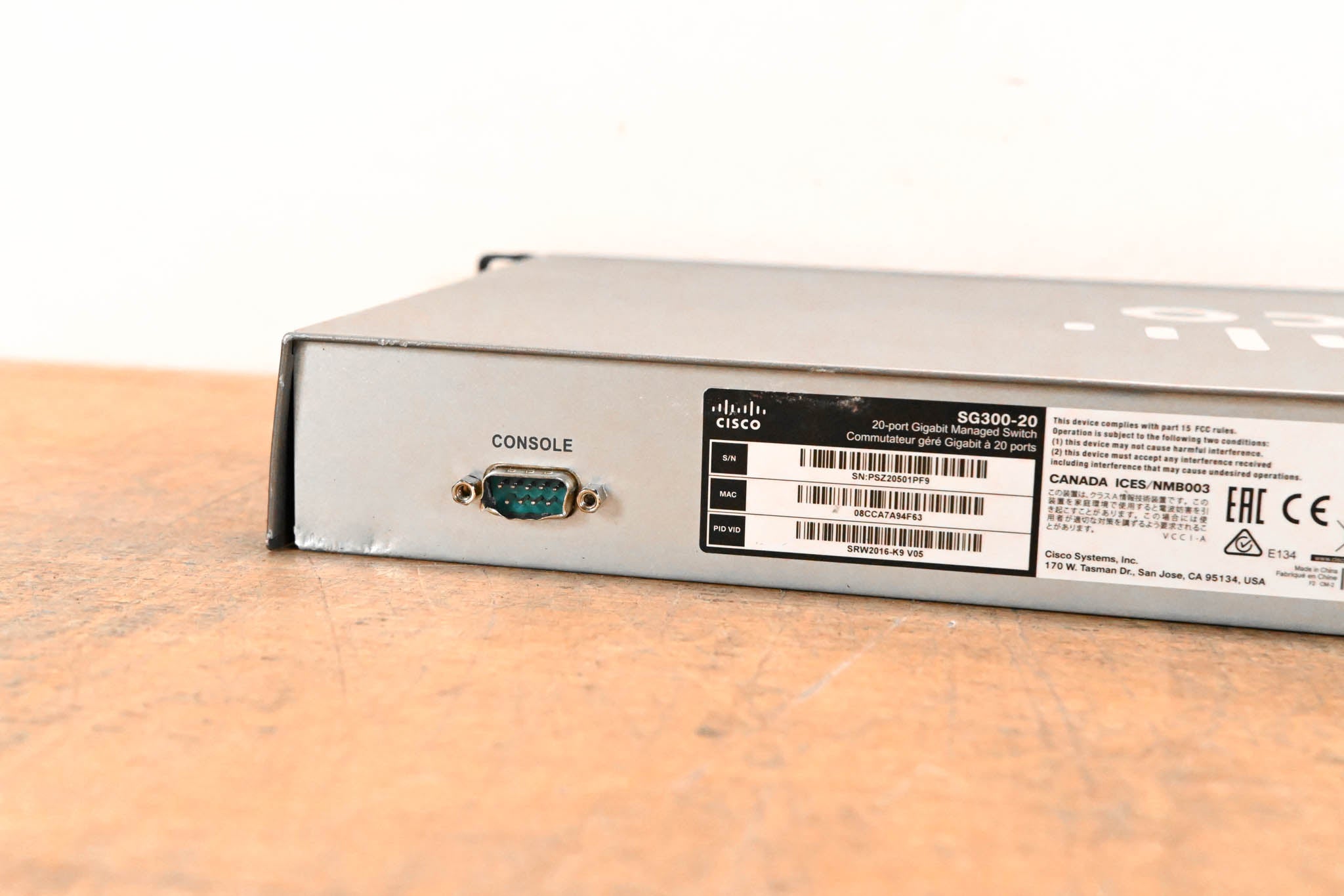 Cisco SG300-20 20-Port Gigabit Managed Switch