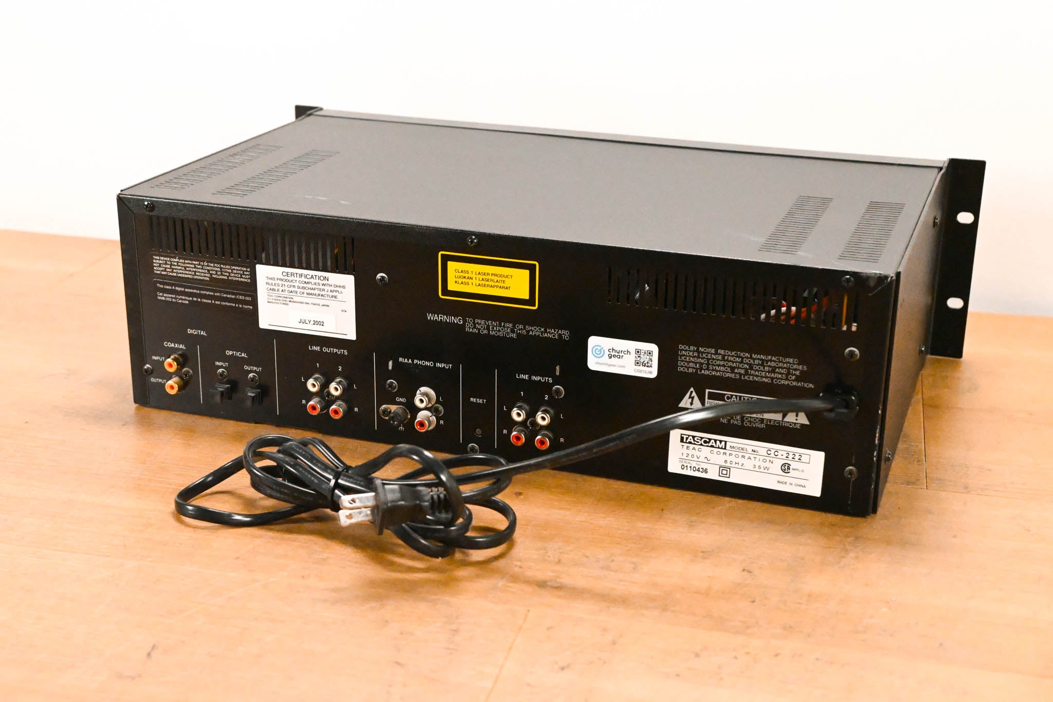 TASCAM CC-222 CD Recorder / Cassette Combination Deck