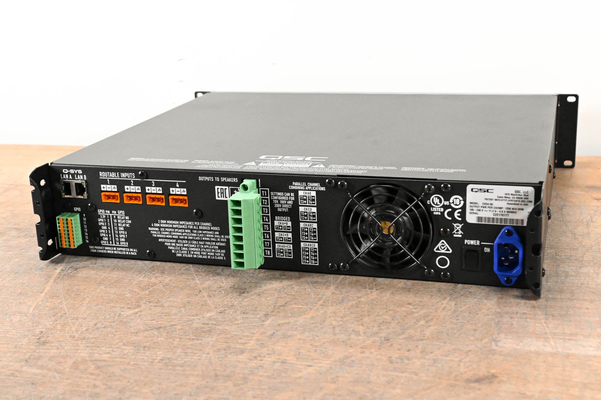 QSC CXD4.5 4-Channel Installation Power Amplifier with DSP