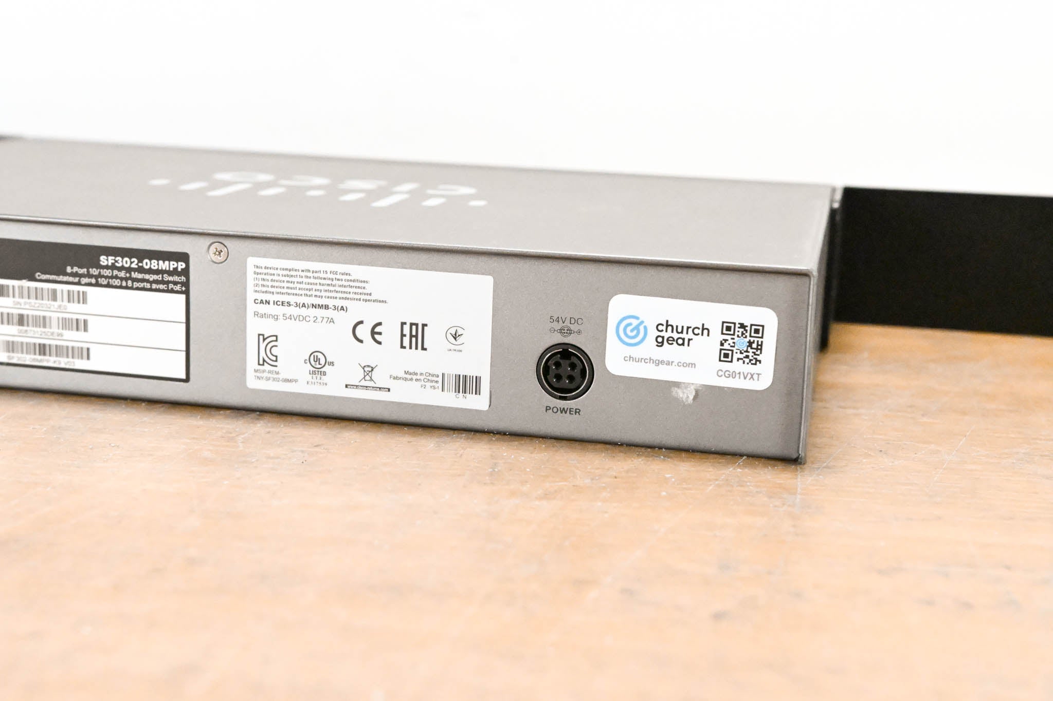 Cisco SF302-08MPP 8-Port 10/100 PoE+ Managed Switch (NO POWER SUPPLY)