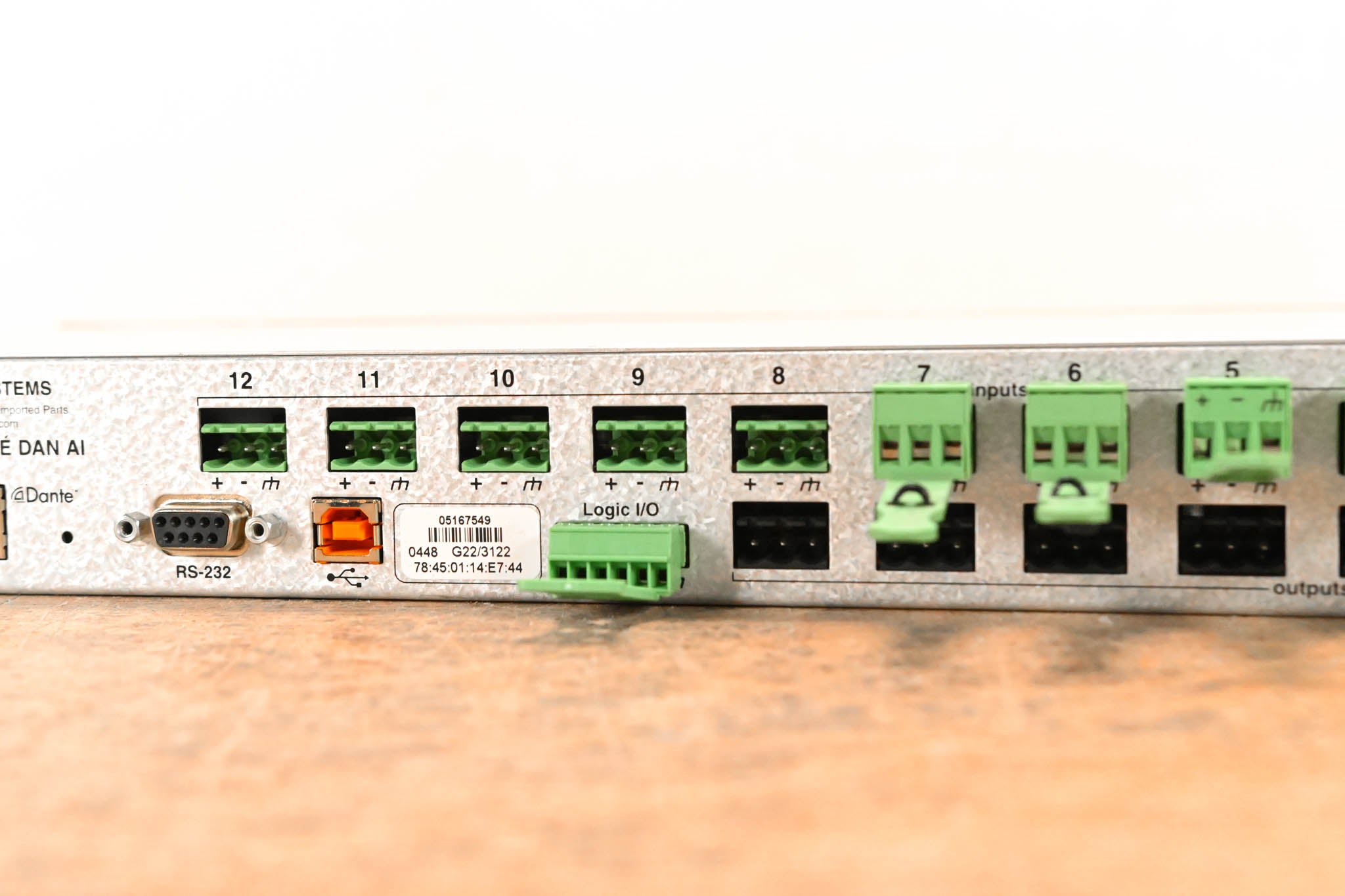 Biamp TesiraFORTÉ DAN AI Fixed I/O DSP CG01MY4