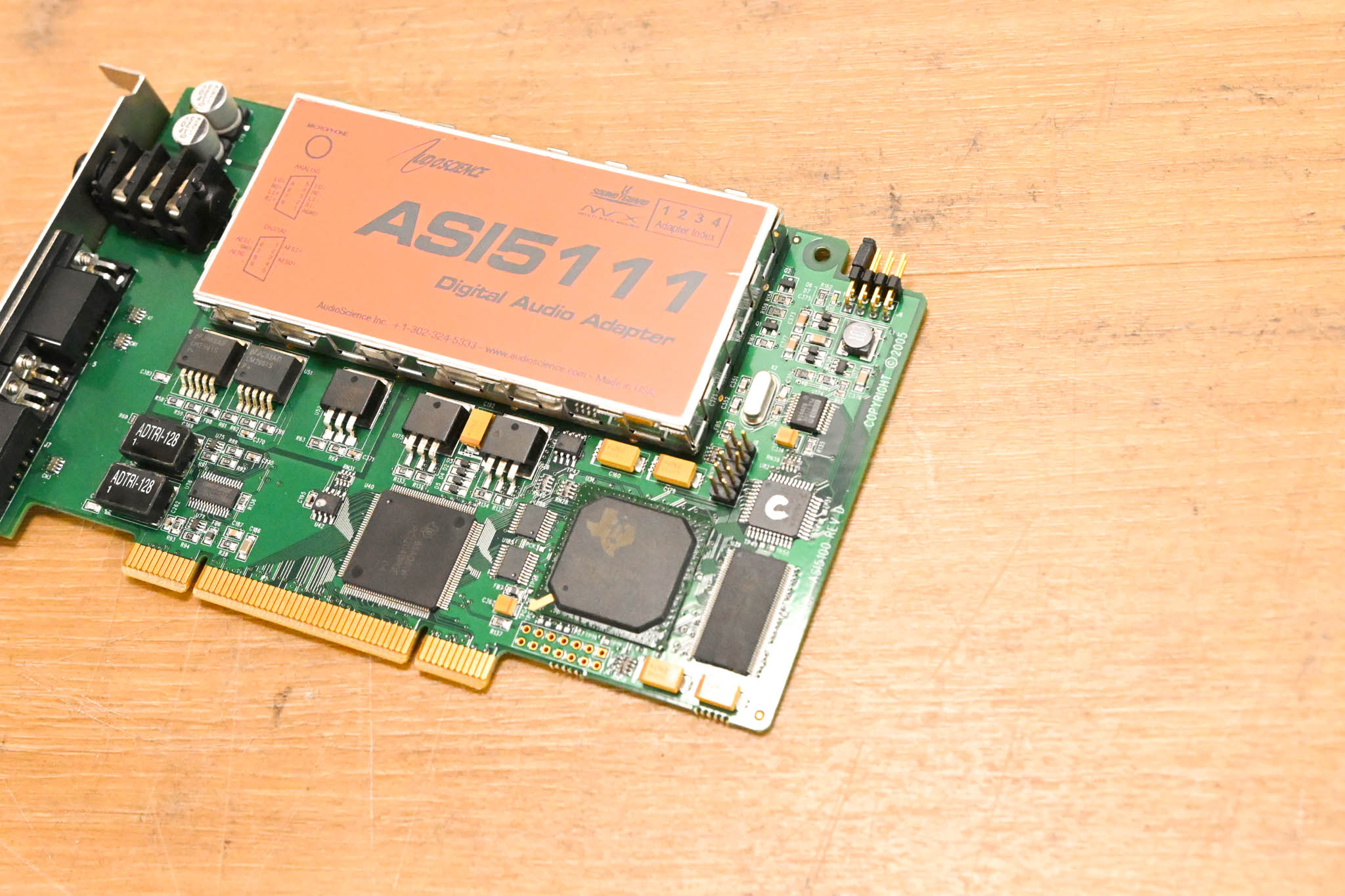 AudioScience ASI5111 Analog & AES/EBU PCI Broadcast Sound Card