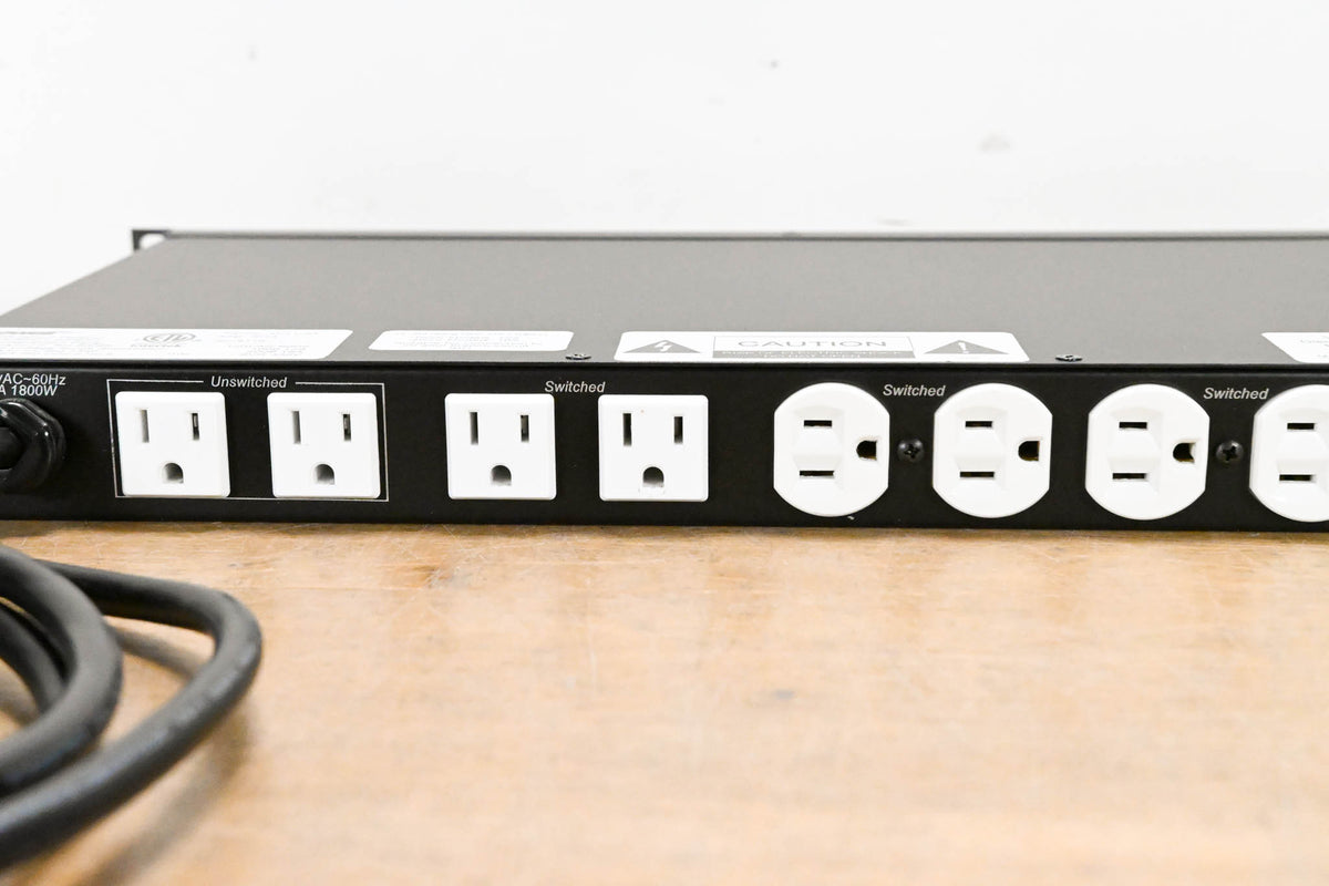 Lowell ACSPR-RPC1-1509 15A 9-Outlet 1RU Power Panel w/ Surge Protection