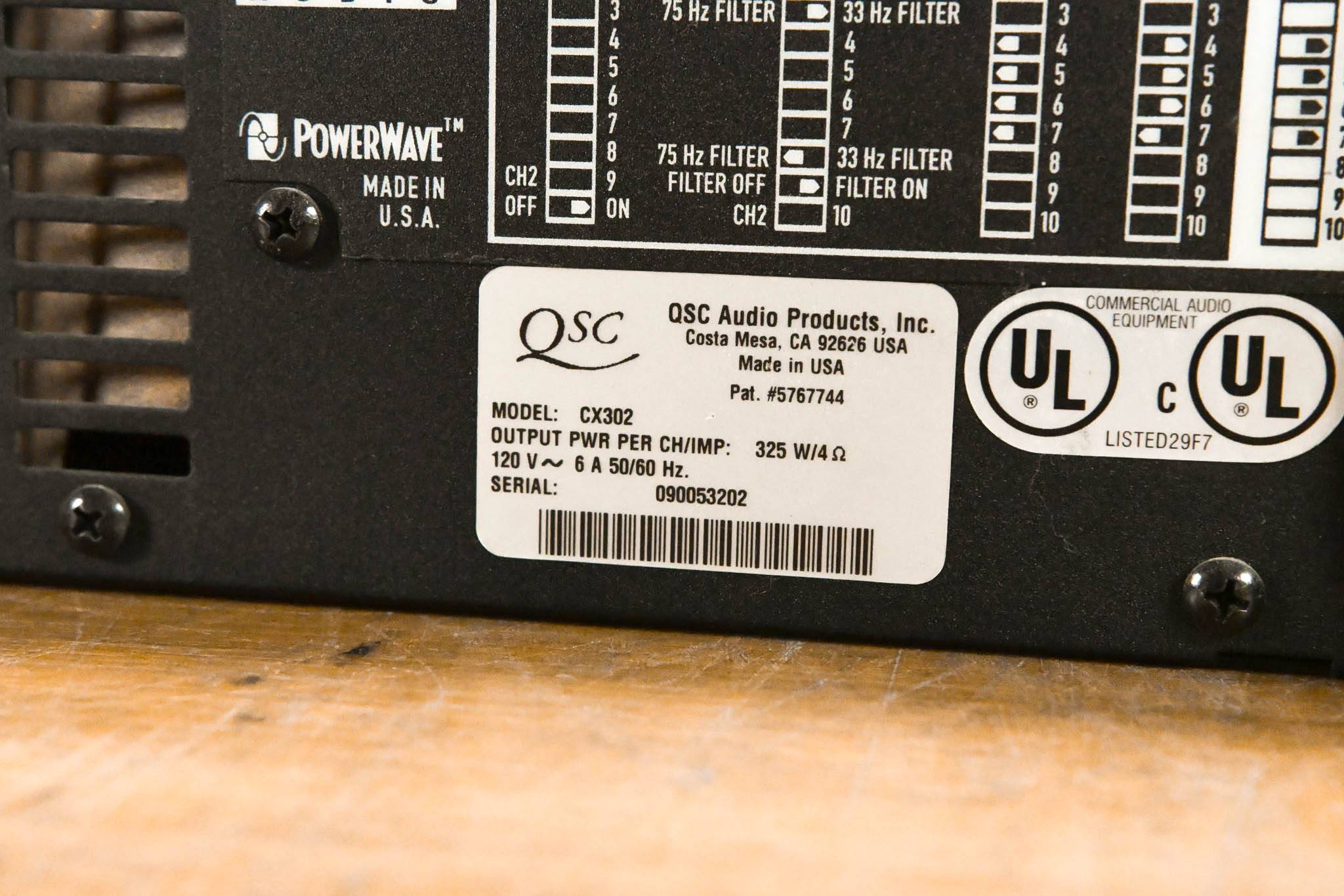 QSC CX302 2-Channel Power Amplifier