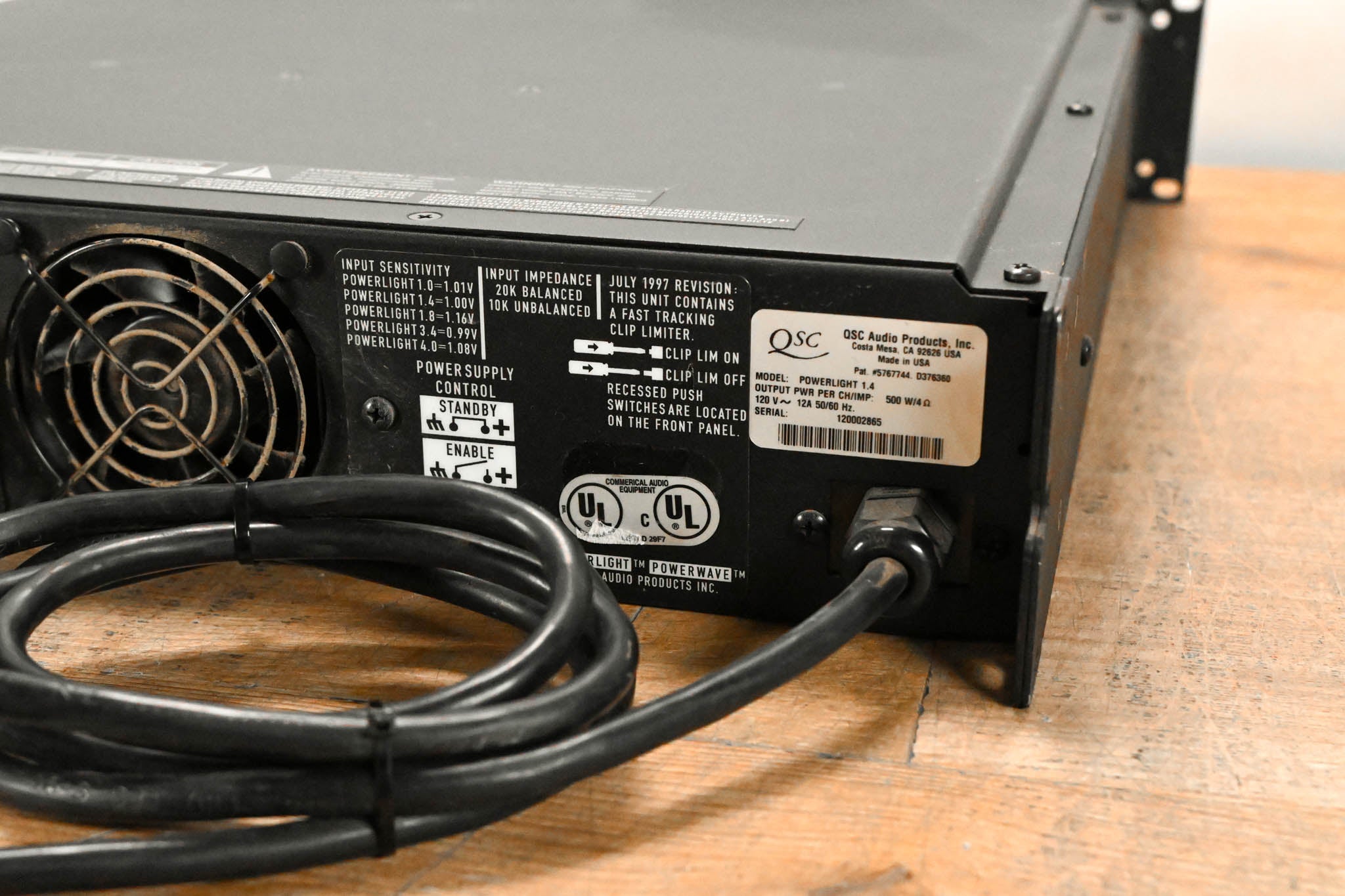 QSC PowerLight 1.4 2-Channel Power Amplifier