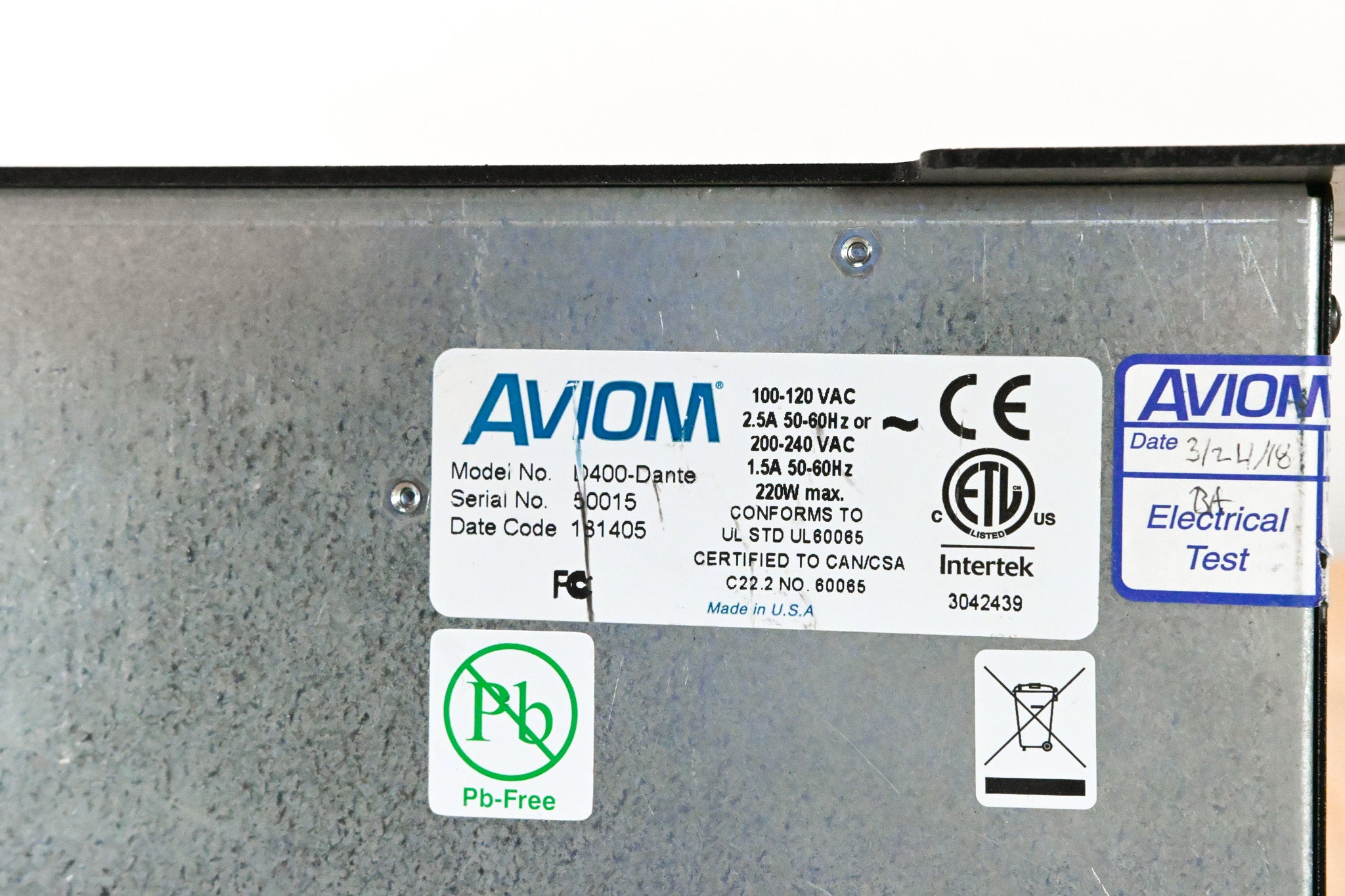 Aviom D400-Dante A-Net Distributor with Dante Connectivity