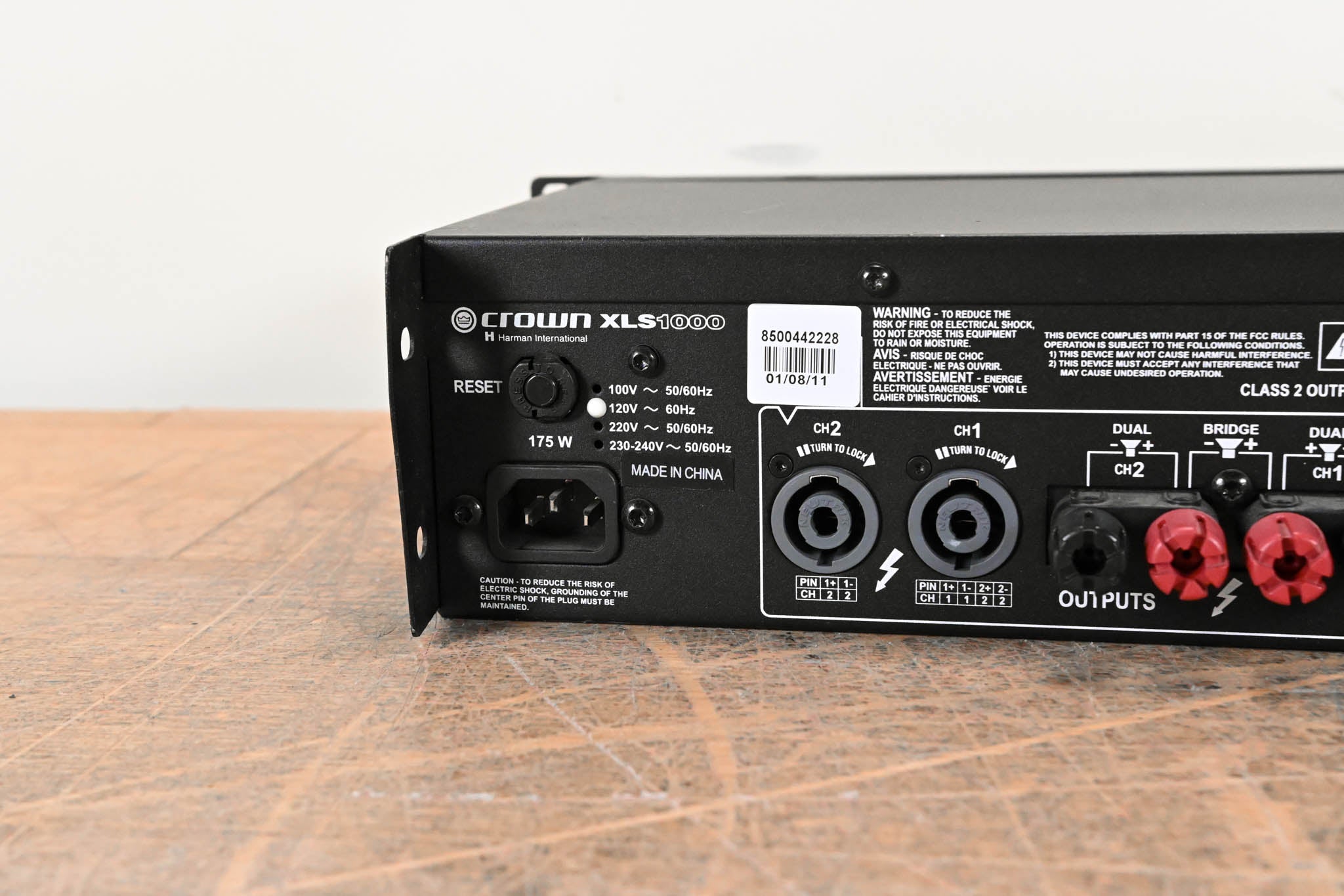 Crown XLS 1000 2-Channel Power Amplifier