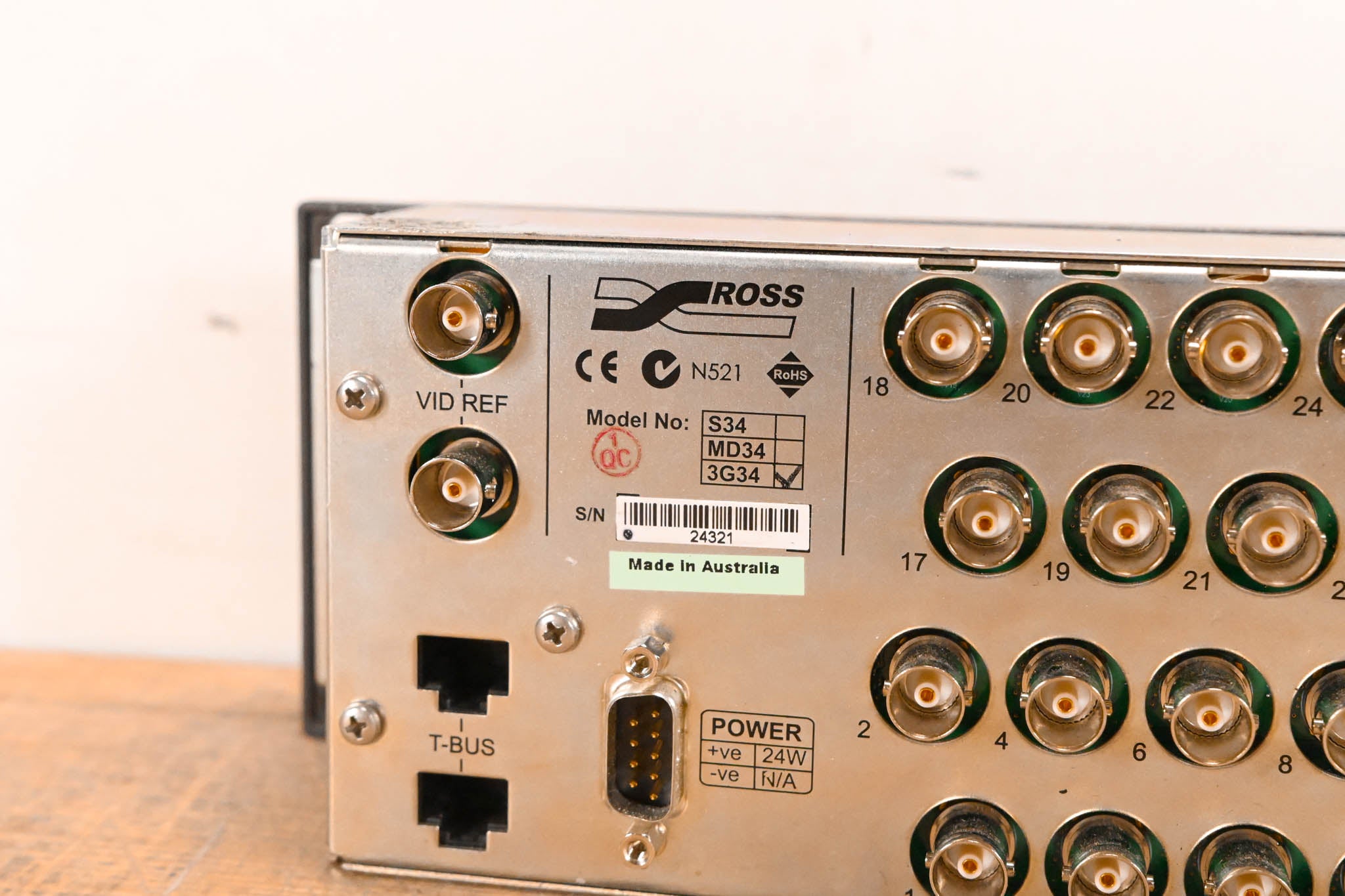 Ross NK-3G34 34 × 34 3G/HD/SD SDI Utility Router (NO POWER SUPPLY)