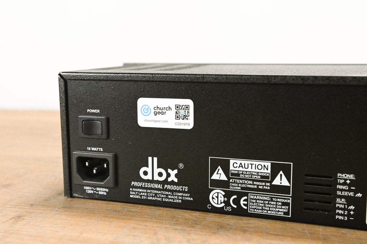 dbx 231 Dual-Channel 31-Band Graphic Equalizer