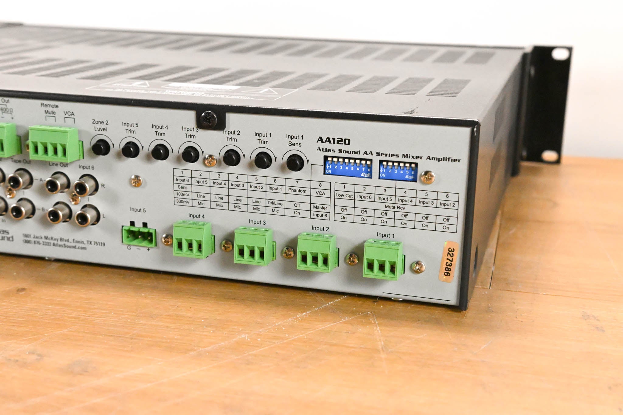 Atlas Sound AA120 6-Channel 120W Mixer Amplifier