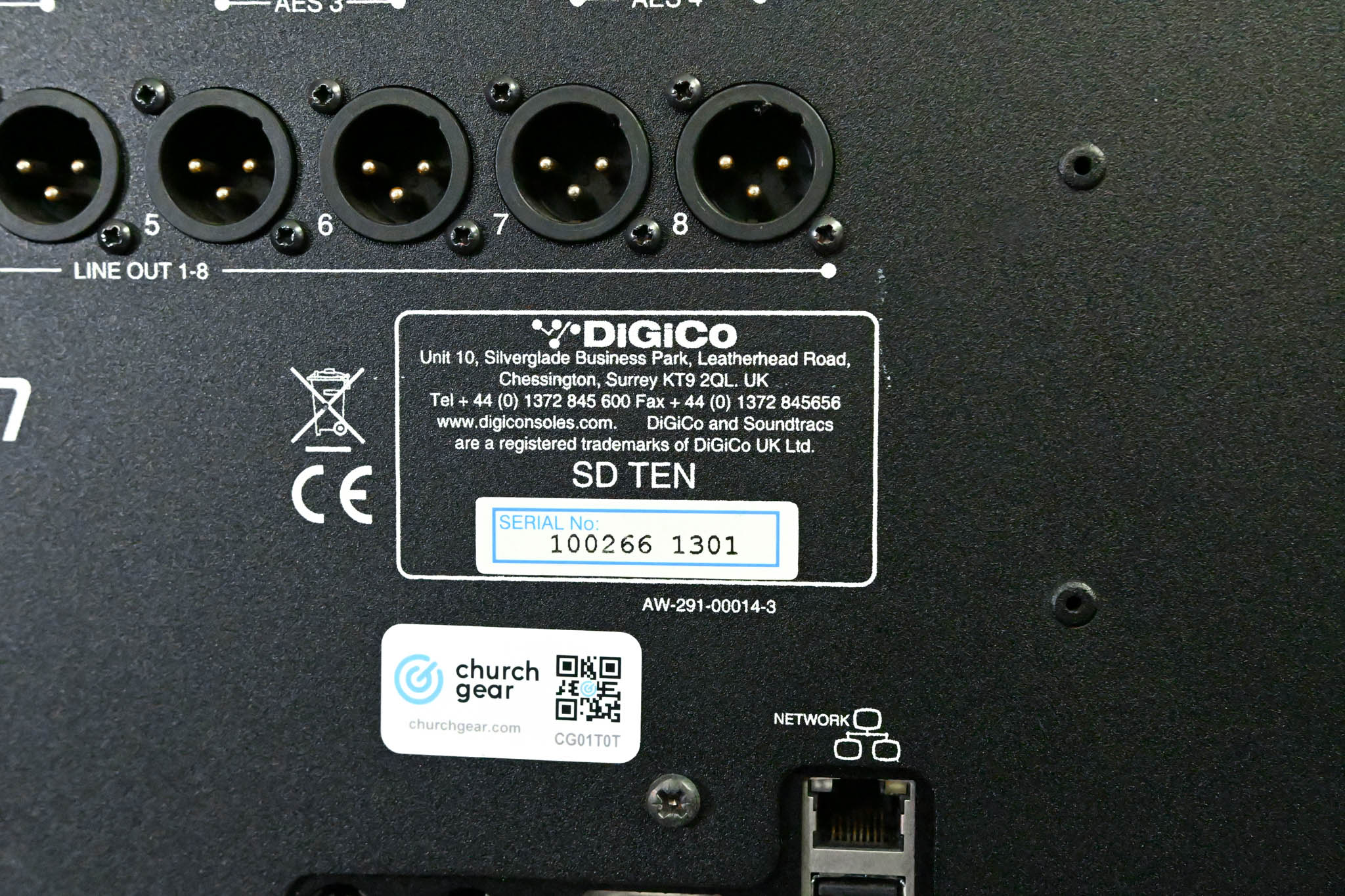 DiGiCo SD10 Digital Mixing Console w/ Waves Card, ST Optical & Road Case