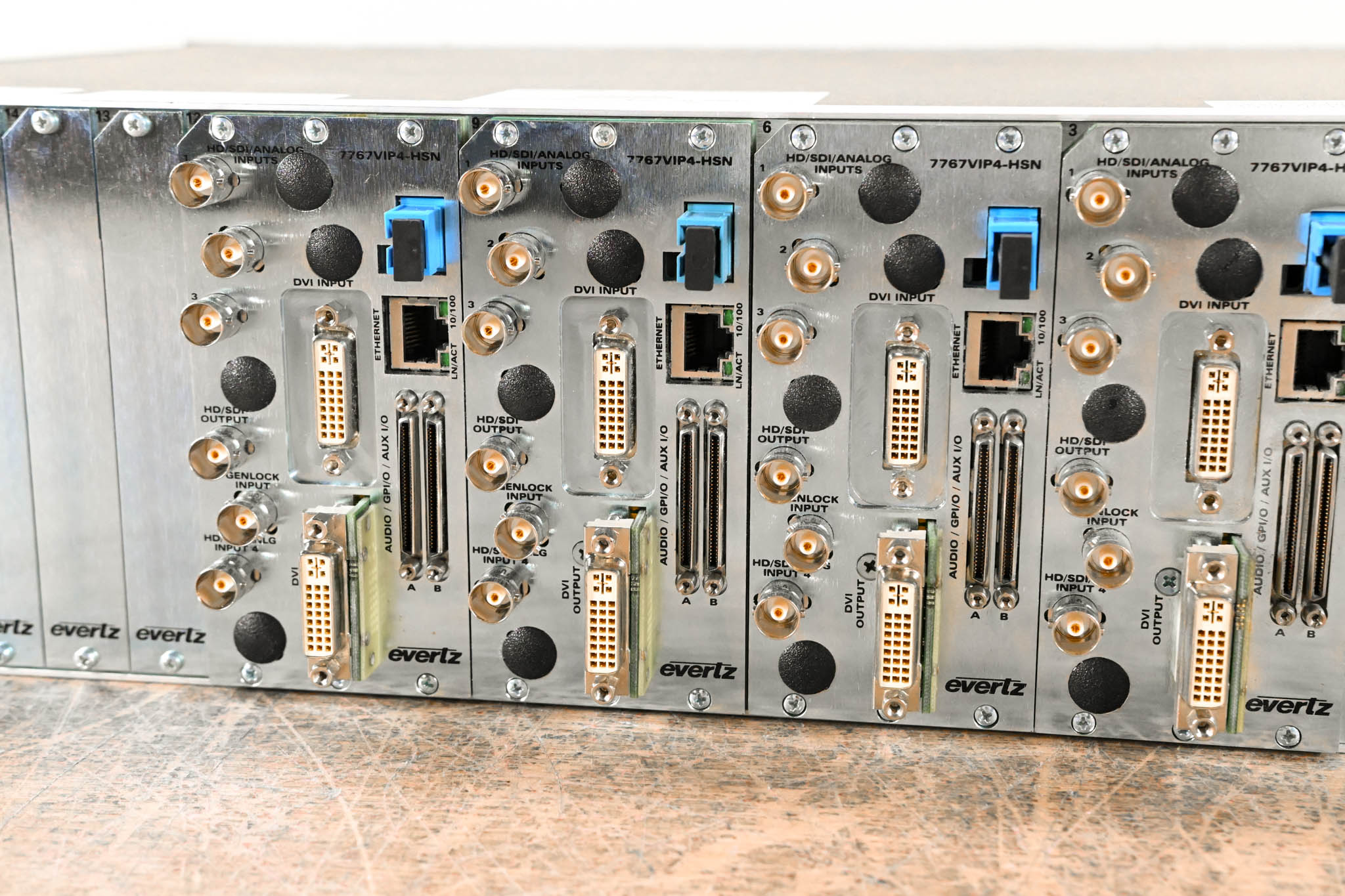 Evertz 7700FR-C Multiframe Chassis with Cards CG0046X
