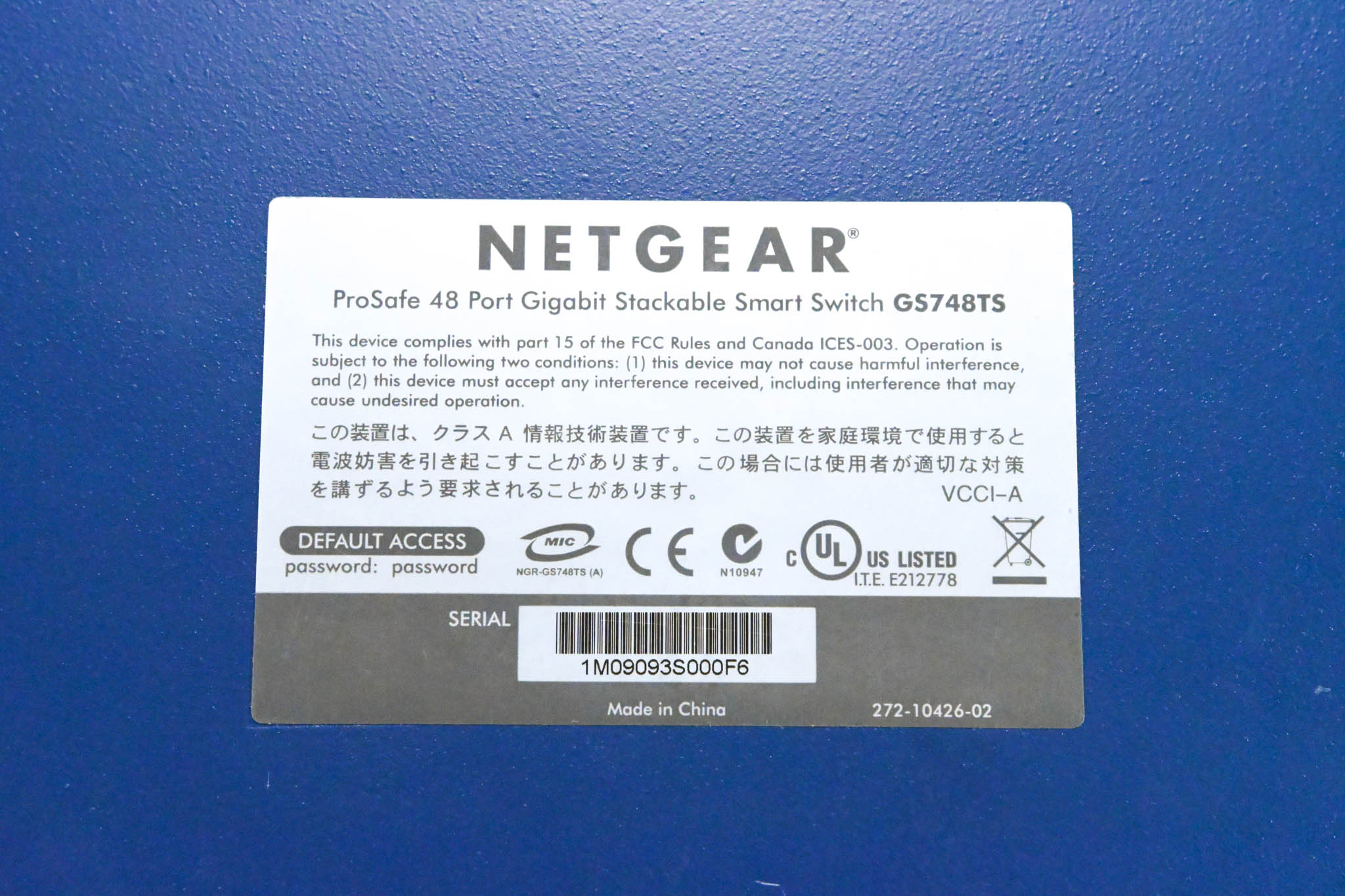 NETGEAR GS748TS 48-Port Gigabit Ethernet Switch
