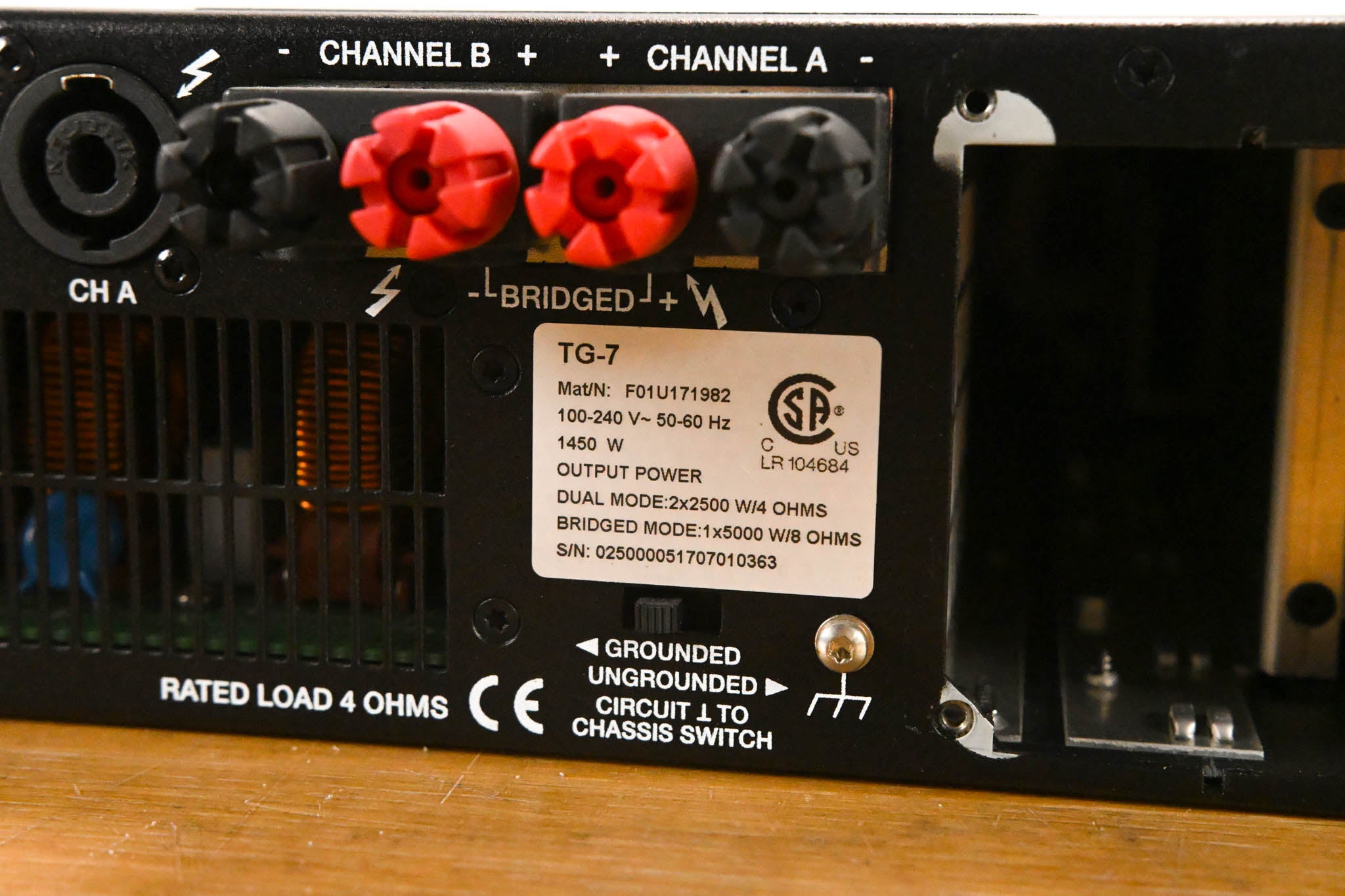 Electro-Voice (EV) TG-7 Tour-Grade Stereo Power Amplifier
