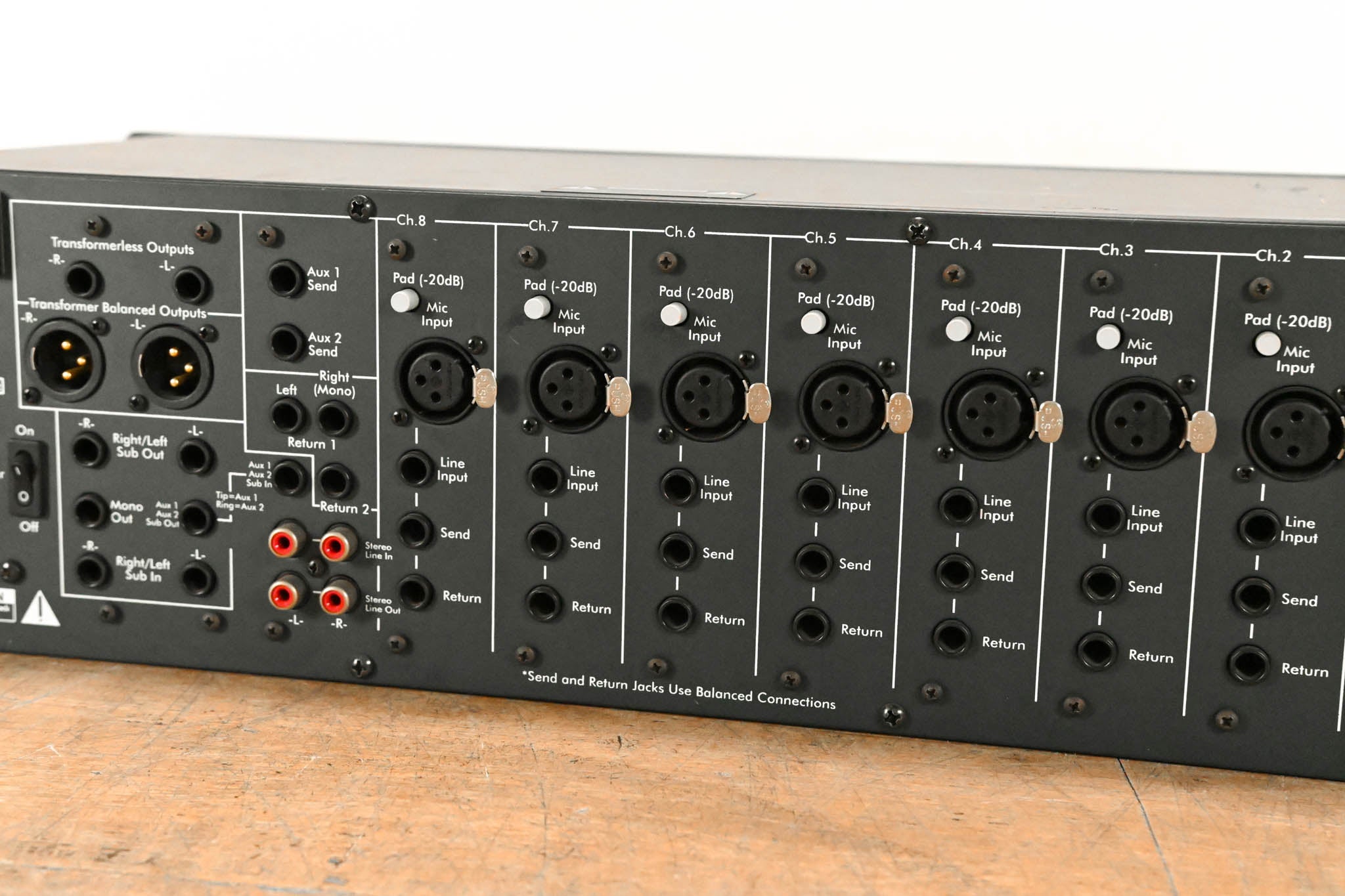 Ashly MX-508 8-Input Stereo Rack-Mountable Mic/Line Mixer