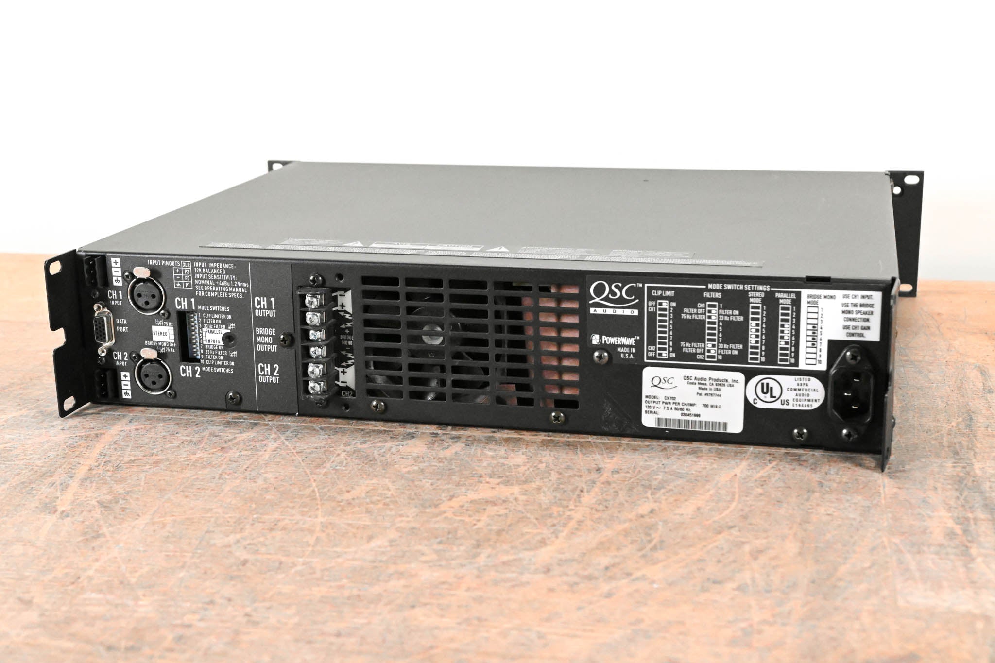 QSC CX702 2-Channel 700W Power Amplifier