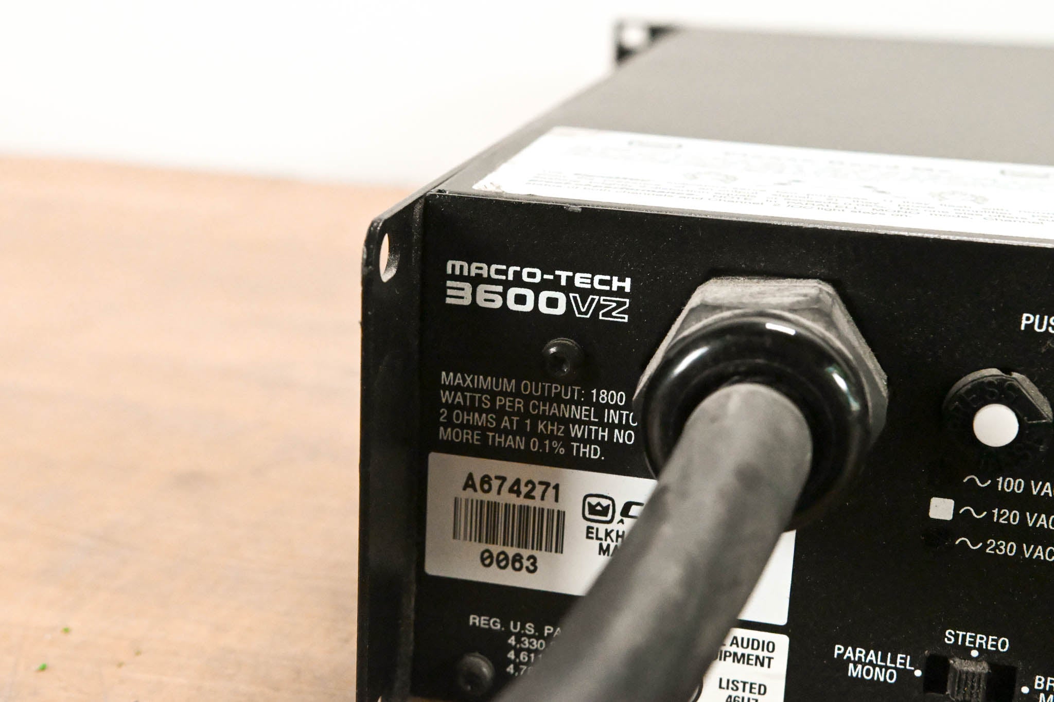 Crown Macro-Tech 3600VZ 2-Channel Power Amplifier
