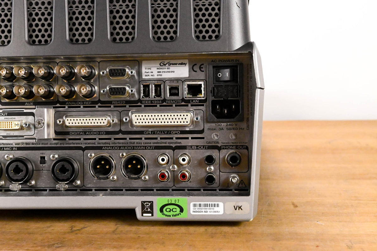 Grass Valley INDIGO1-SD Indigo Audio-Video Mixer
