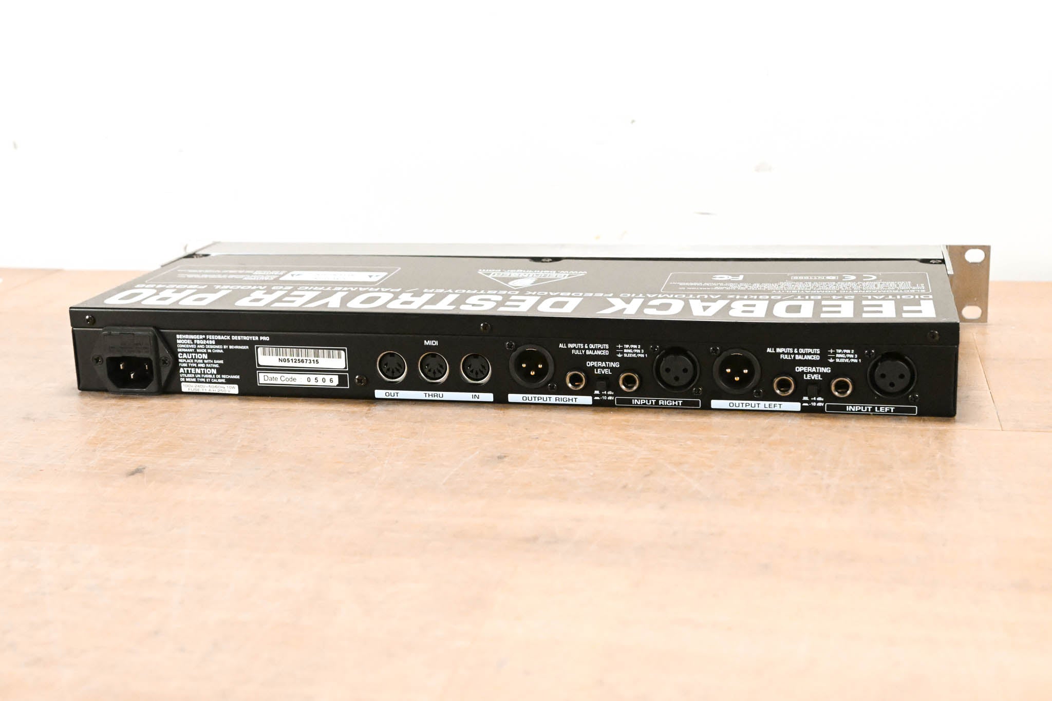 Behringer FBQ2496 Feedback Destroyer PRO Feedback Destroyer