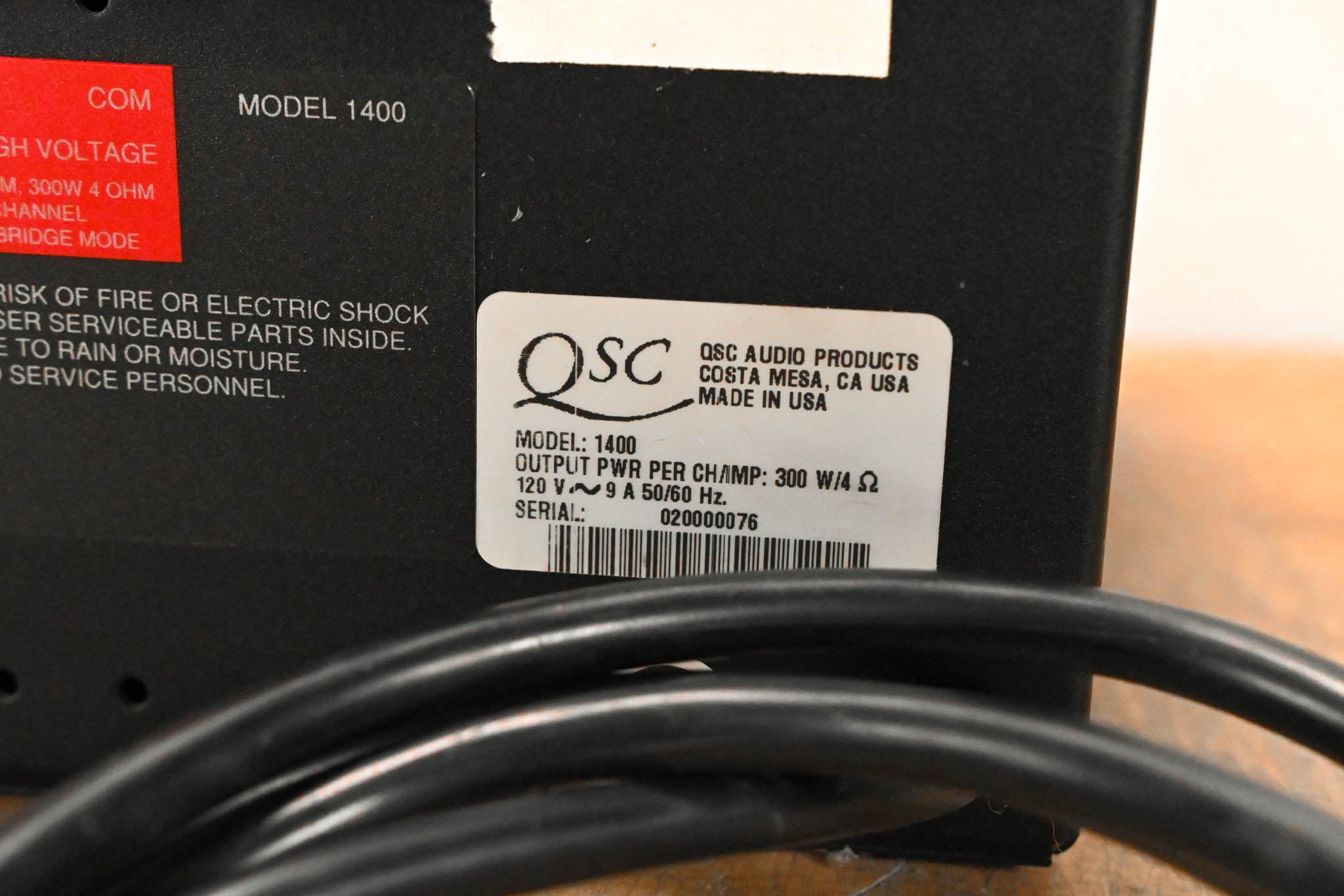 QSC Model 1400 2-Channel Power Amplifier